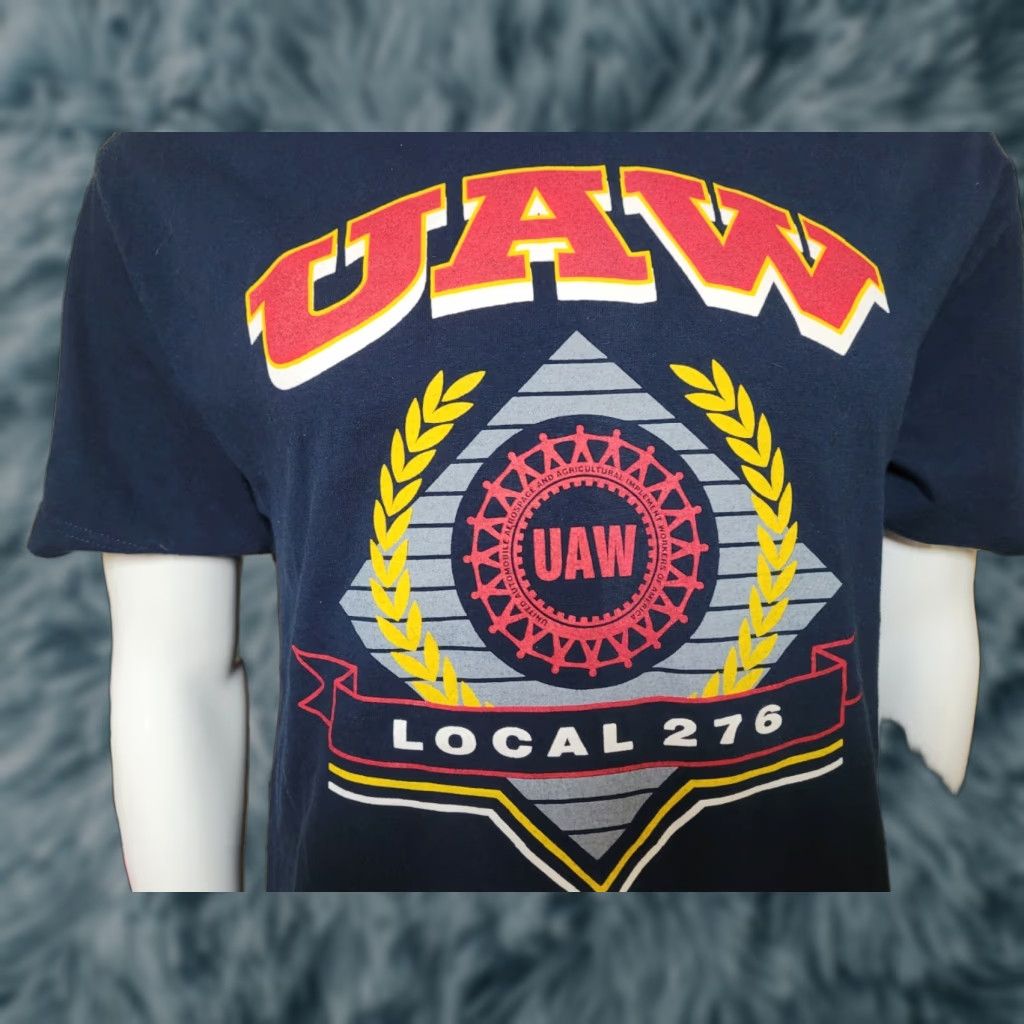 Vintage VTG UAW Local 276 Union Pride T Shirt Large Murina Cotton Black Men Short Sleeve Round Neck 100% | United Autoworkers Labor Uniontee Size US L / EU 52-54 / 3 - 1 Thumbnail