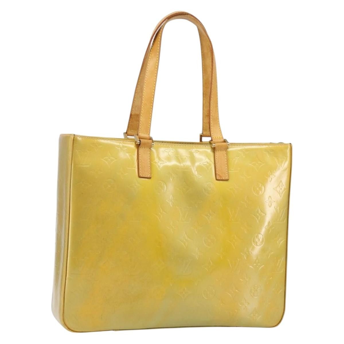 Louis Vuitton LOUIS VUITTON Monogram Vernis Columbus Tote Bag Gris M91028 Size ONE SIZE - 1 Thumbnail