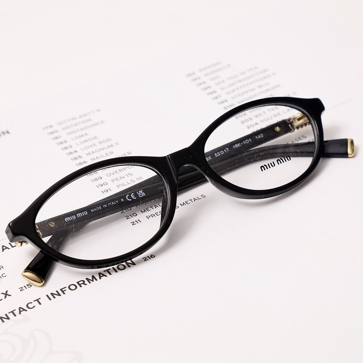Miu Miu MIU MIU 0MU 09XV GLASSES Size ONE SIZE - 6 Thumbnail