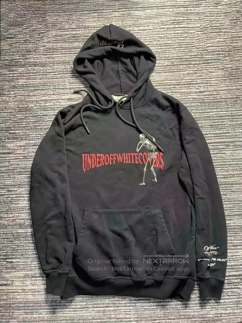 OFF-WHITE x Undercover two-sided skeleton hoodie.