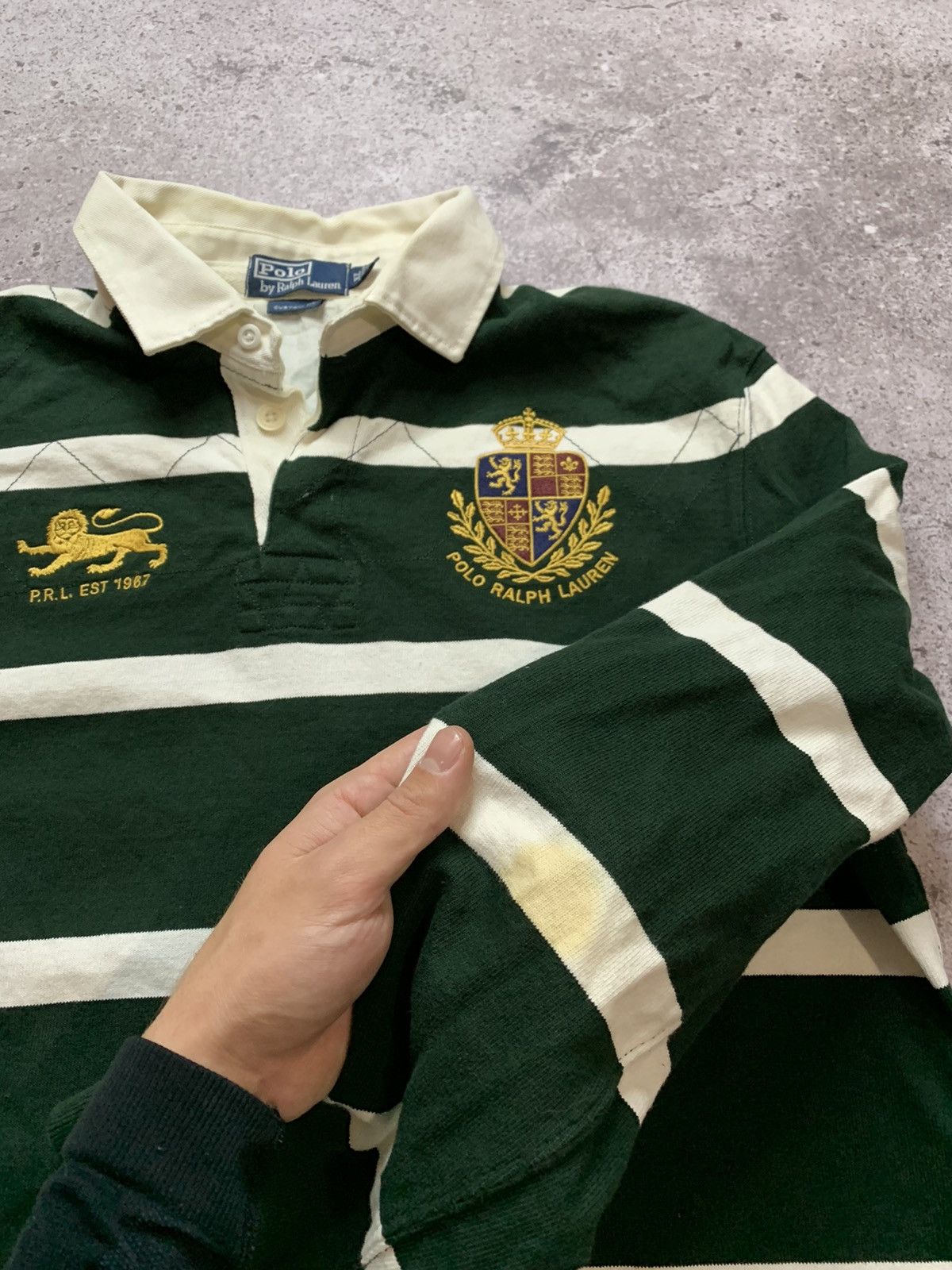 Polo Ralph Lauren × Rugby Ralph Lauren × Vintage Vintage Striped LongSleeve Rugby Polo Ralph Lauren Size US XL / EU 56 / 4 - 5 Thumbnail