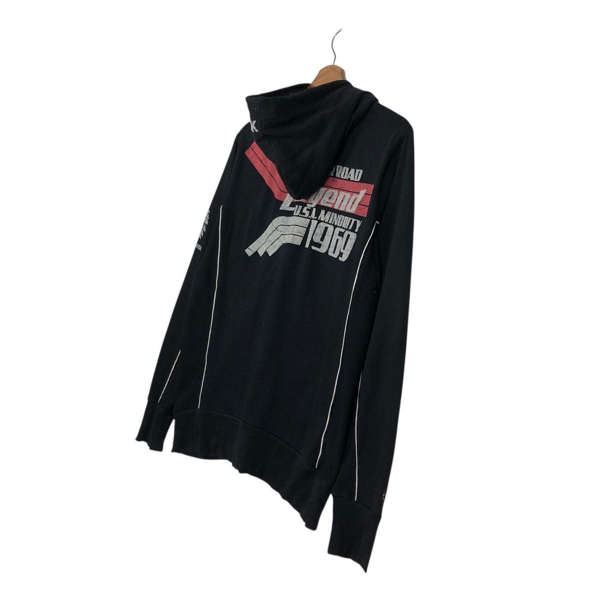 Japanese Brand Vintage R Spirit Motorcycle Graphic Zip Hoodie Black Size US L / EU 52-54 / 3 - 11 Thumbnail