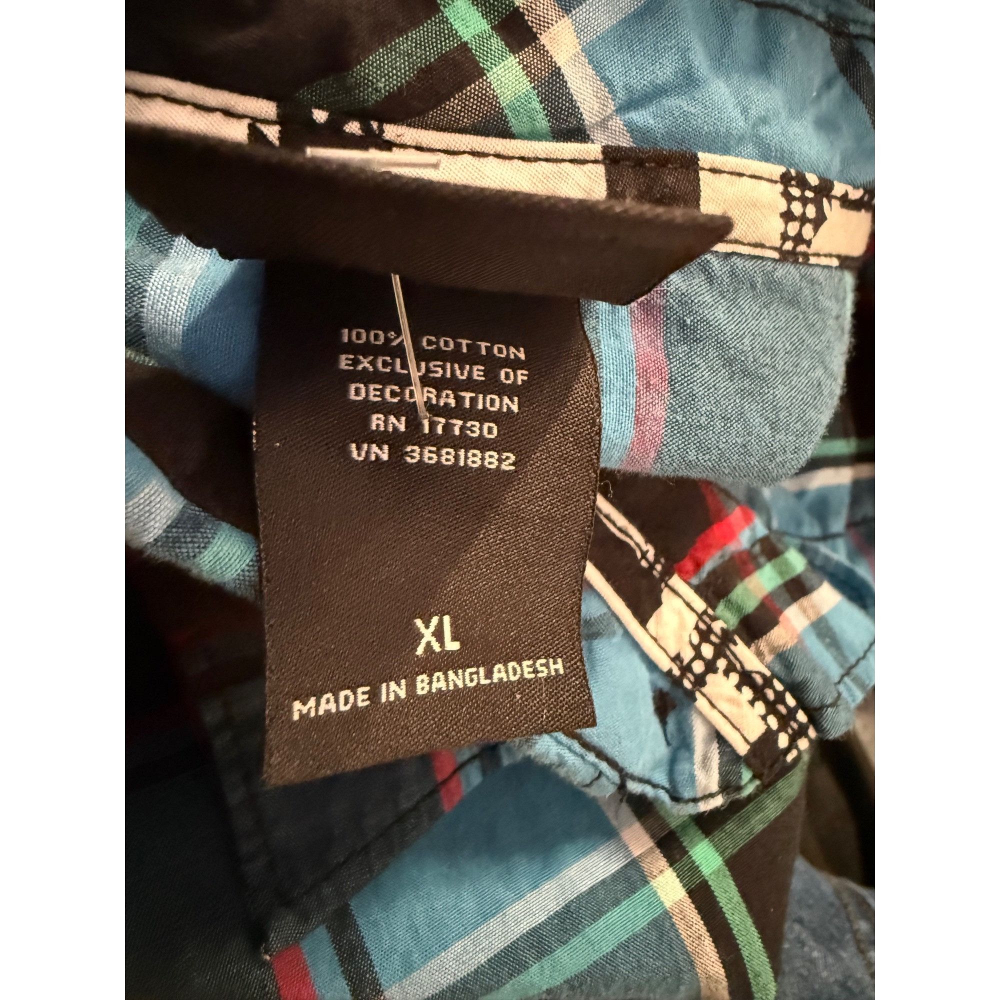 Other Shaun White Mens Blue & Red Plaid Cotton Long Sleeve Button Size US XL / EU 56 / 4 - 4 Thumbnail