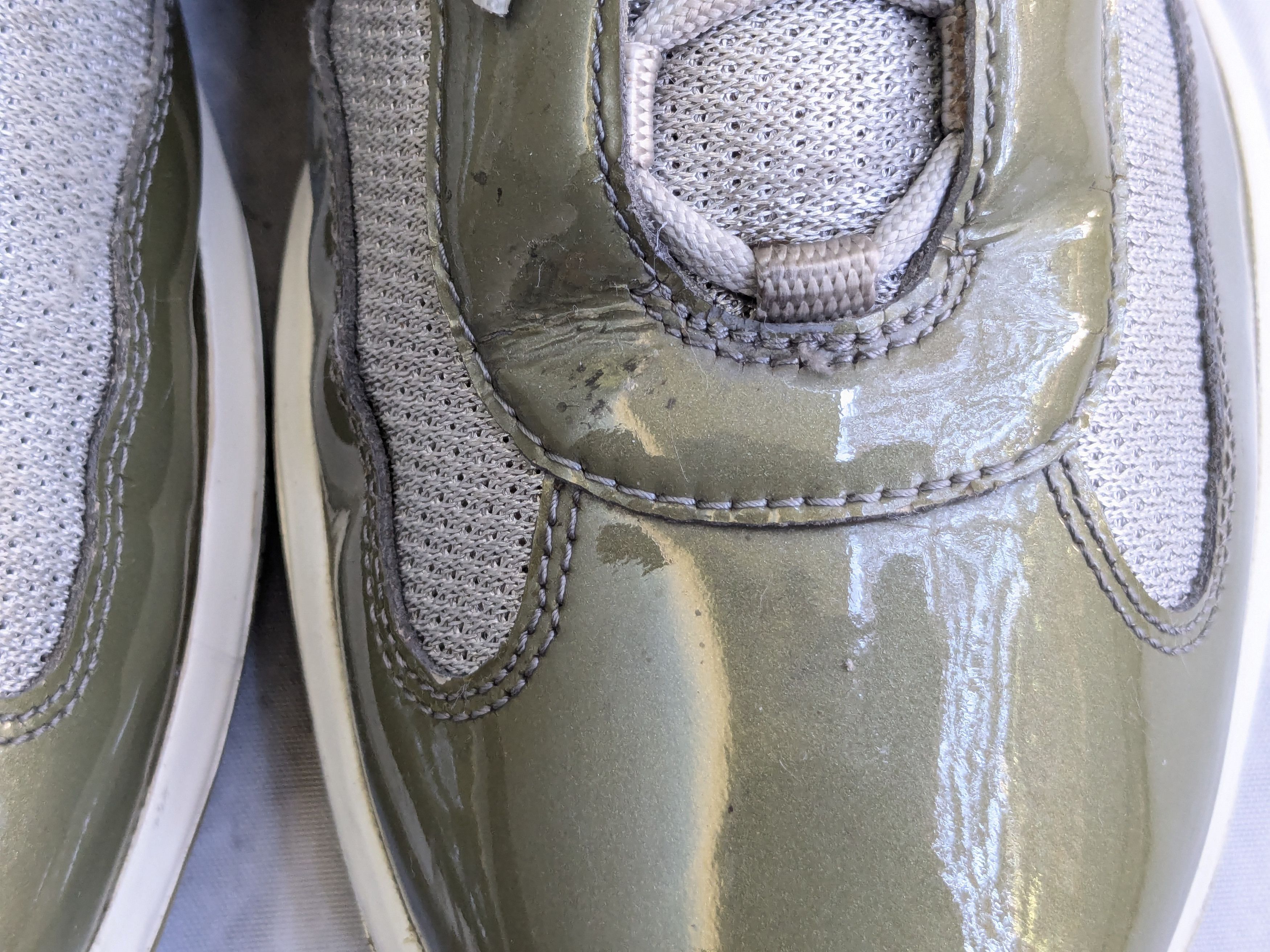 Prada Prada America's Cup Olive Green 9.5 Low Top Patent Leather Size US 9.5 / EU 42-43 - 2 Thumbnail