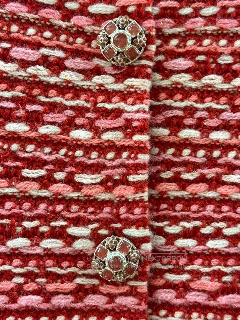 Chanel Chanel Red wool blend cardigan coat Size XS / US 0-2 / IT 36-38 - 4 Thumbnail