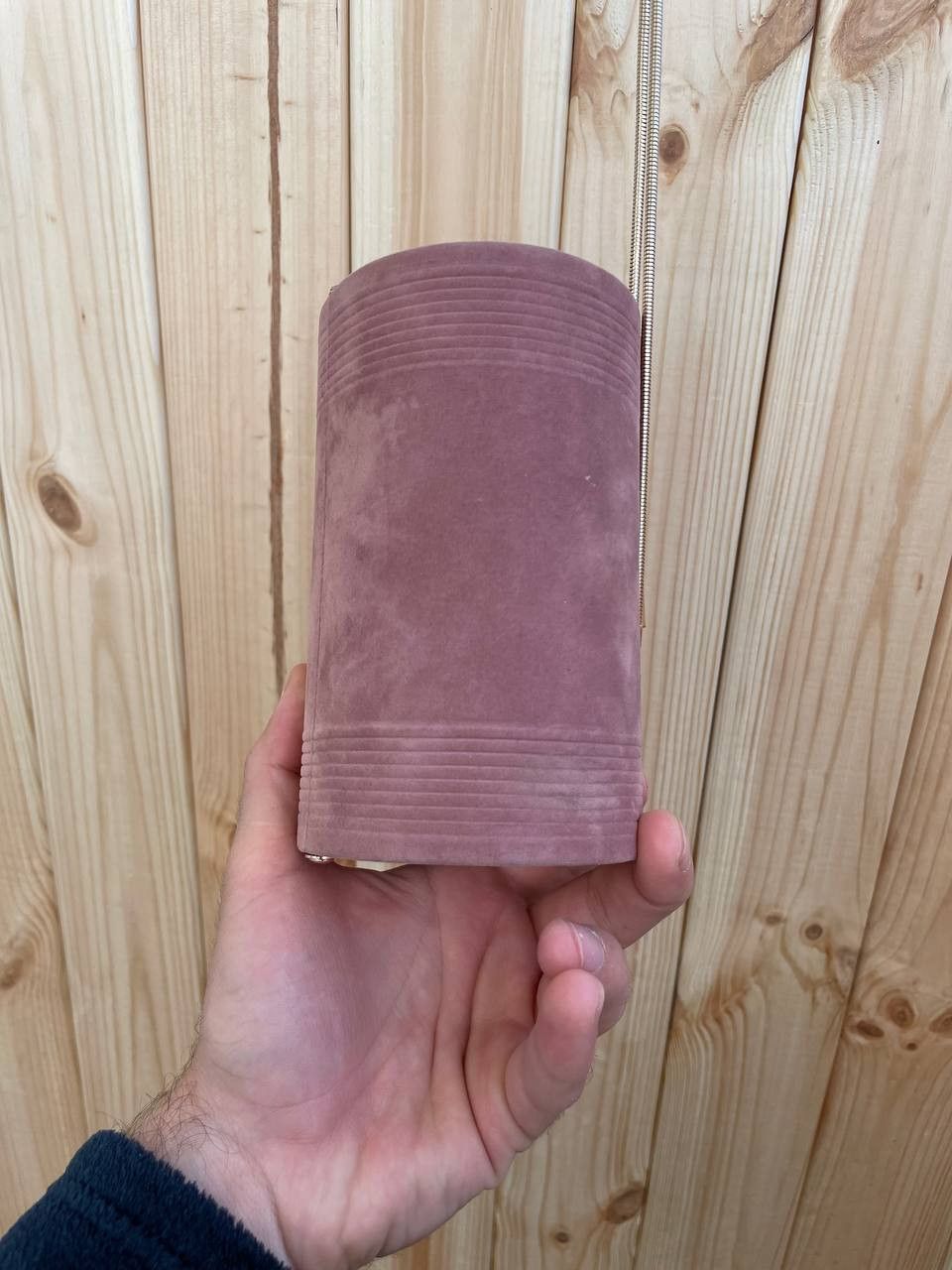 Jean Paul Gaultier Jean Paul Gaultier Velvet Clutch Bag Pink Blush Gold Chain Size ONE SIZE - 4 Thumbnail