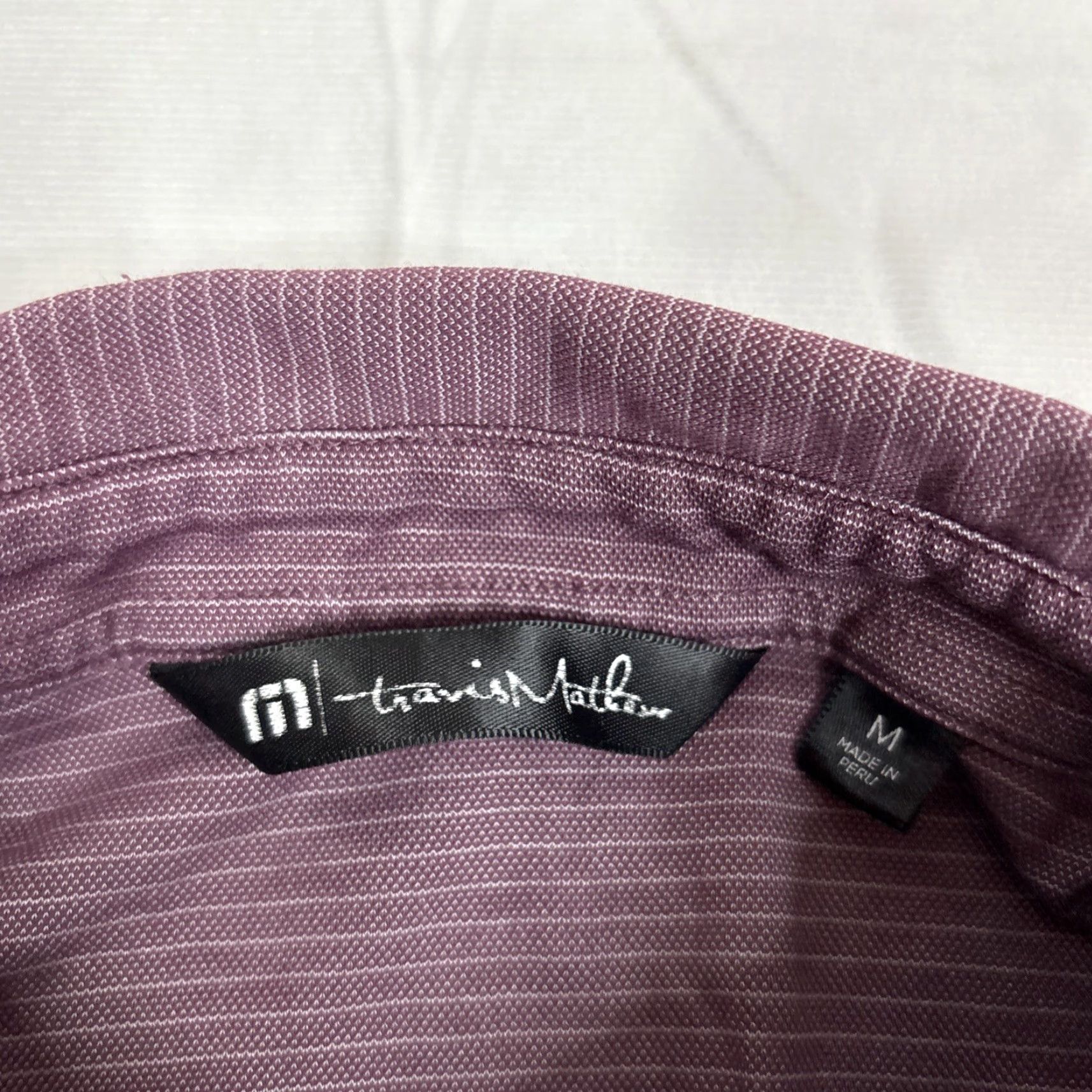 TravisMathew Travis Mathew Men’s Golf Polo Shirt M Short Sleeve Purple Barefoot Golf Size US M / EU 48-50 / 2 - 3 Thumbnail