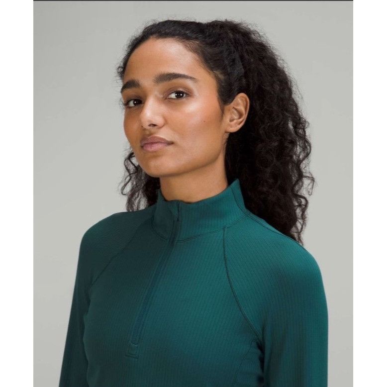 Lululemon 𝓛𝓾𝓵𝓾𝓵𝓮𝓶𝓸𝓷 Its Rulu Run Cropped Half ZipGreen Jasper Size M / US 6-8 / IT 42-44 - 3 Thumbnail