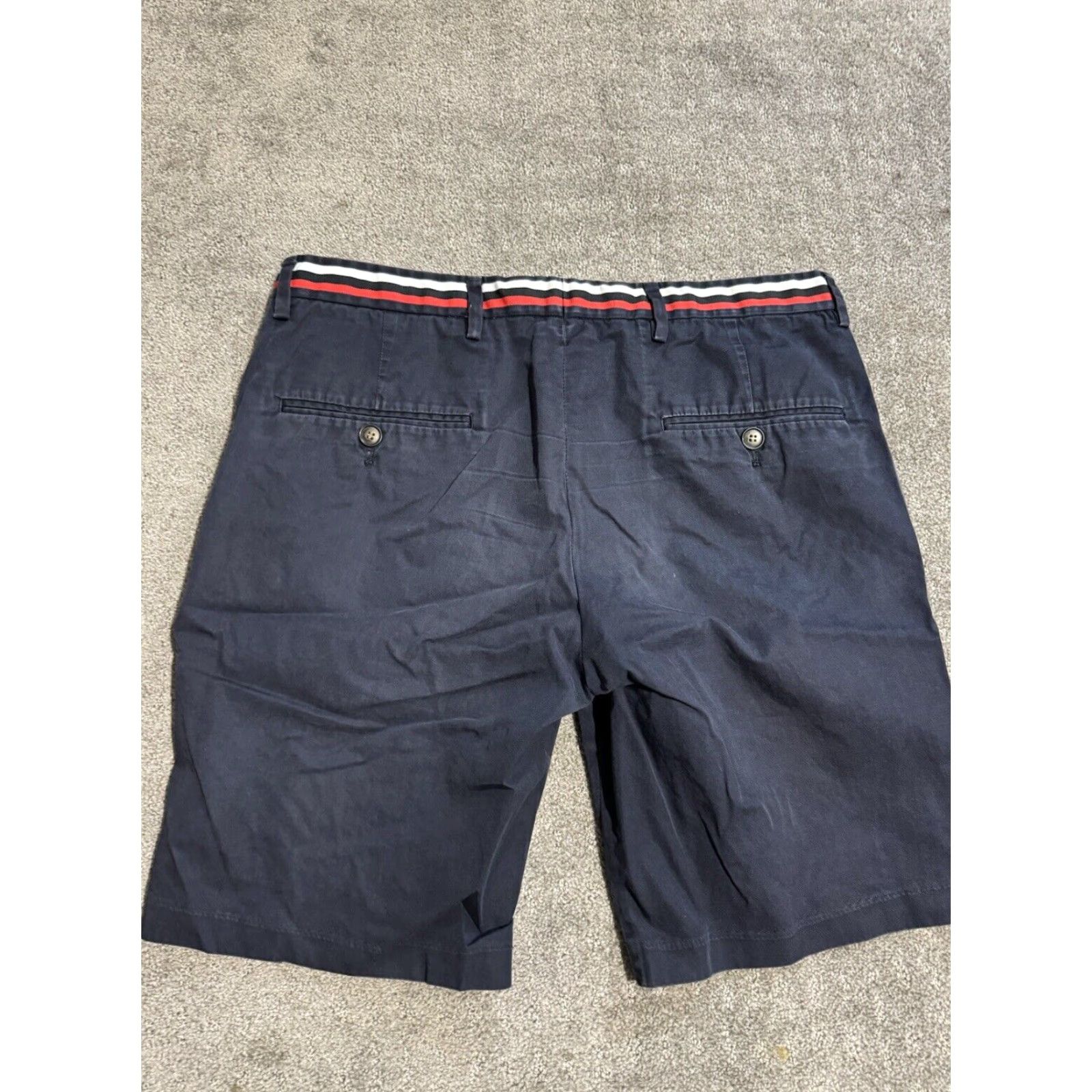 H&M H&M Men's Chino Shorts Size 32R Navy Blue Cotton Flat Front Casual Size US 32 / EU 48 - 2 Thumbnail