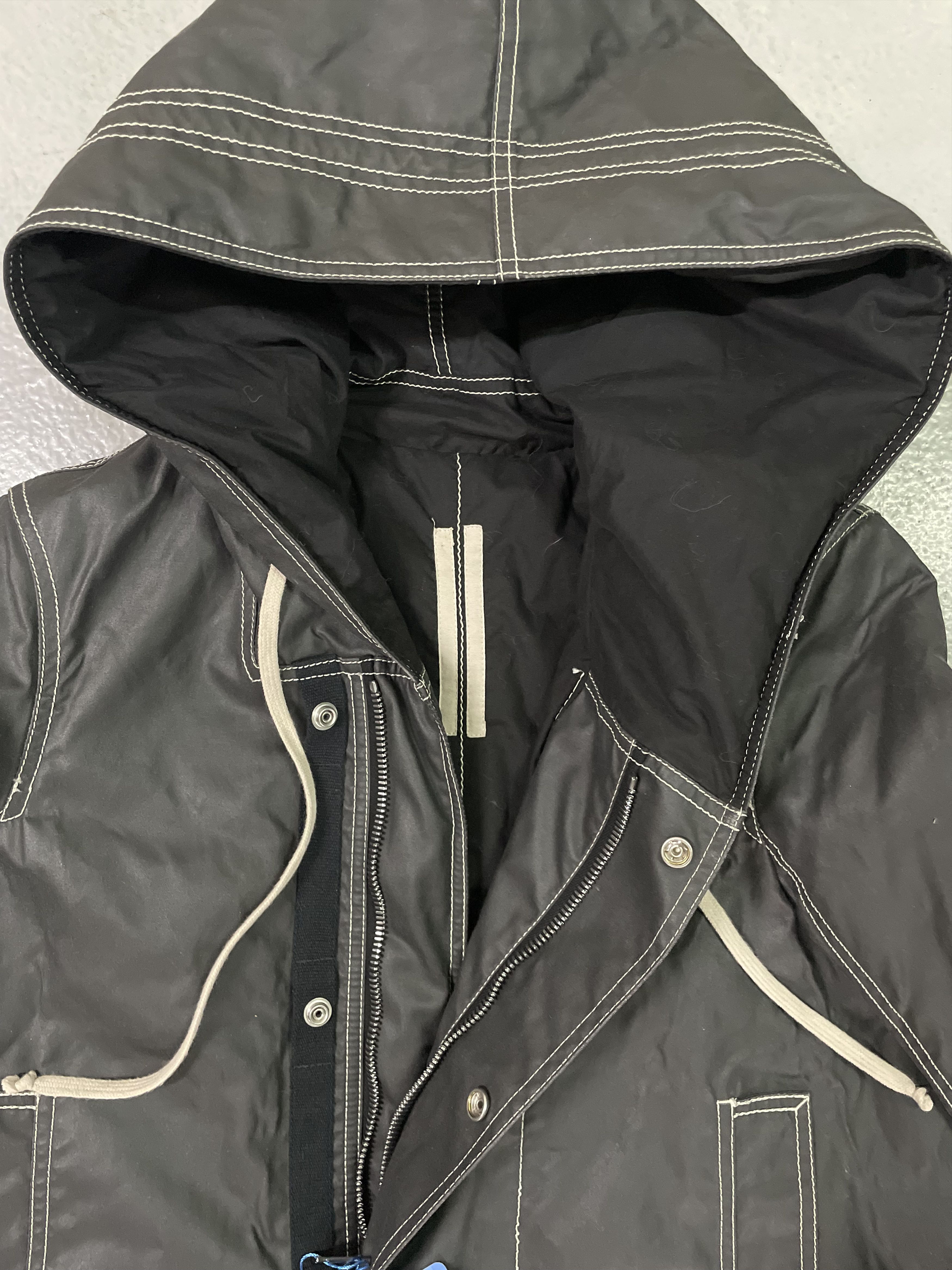 Rick Owens Rick Owens Waxed Hooded Parka Jacket Size US XS / EU 42 / 0 - 4 Thumbnail