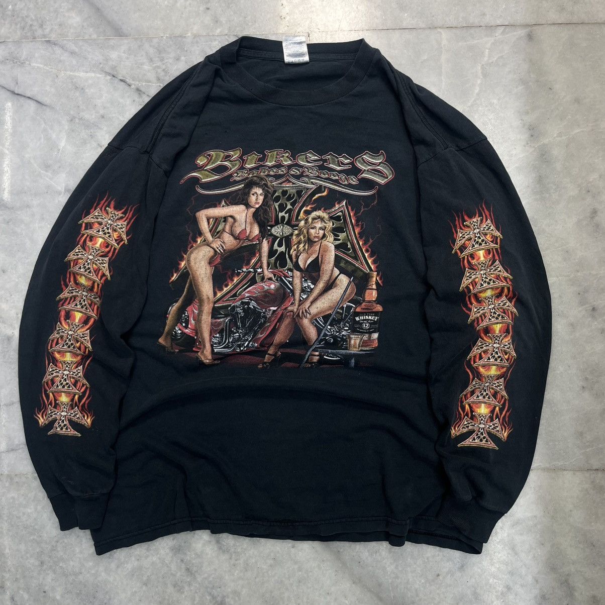 Harley Davidson × Vintage Vintage Harley Davidson Spider Web Long