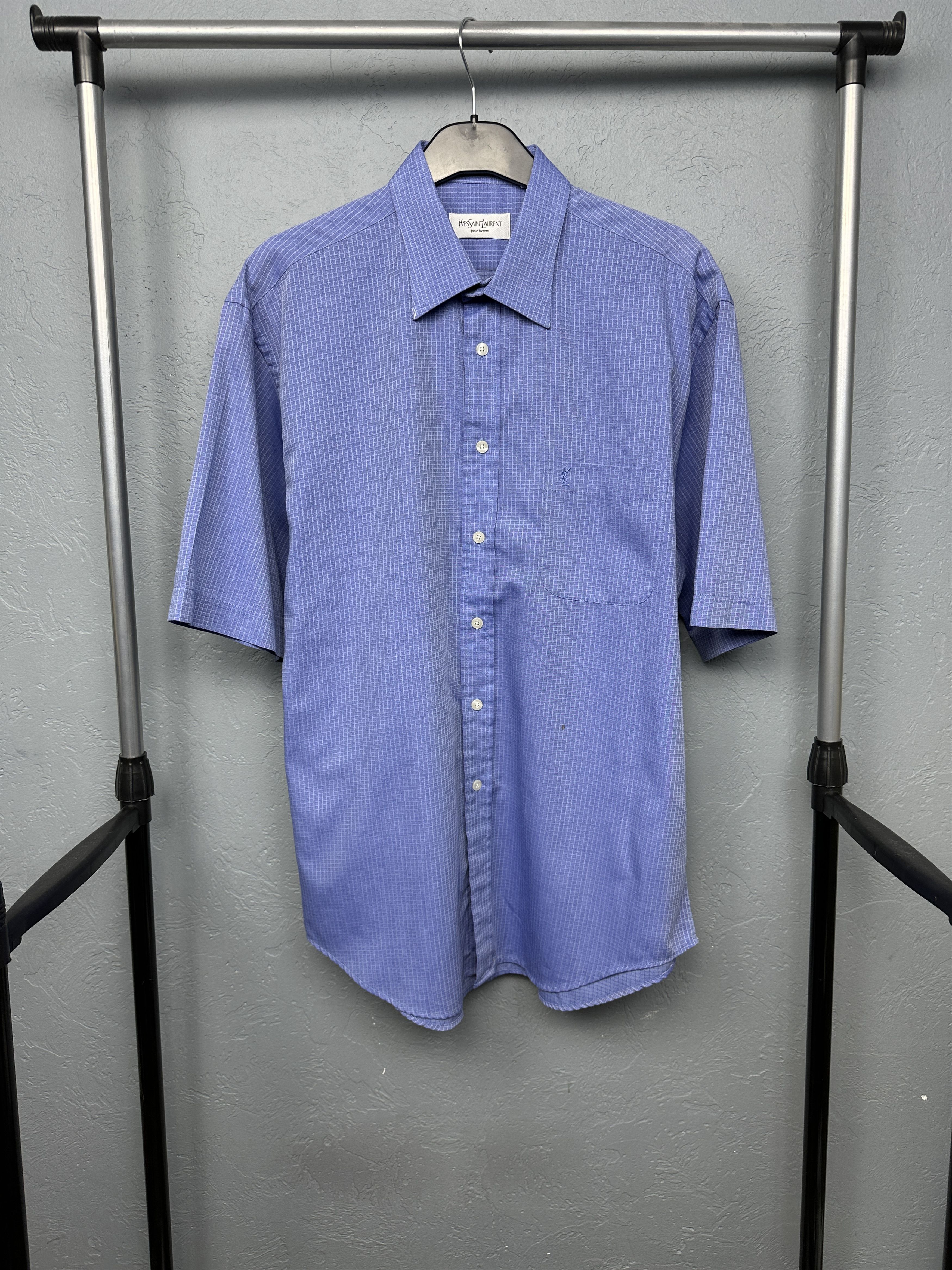 Yves Saint Laurent Yves Saint Laurent YSL Mens Short Sleeve Shirt Size US XXL / EU 58 / 5 - 1 Thumbnail