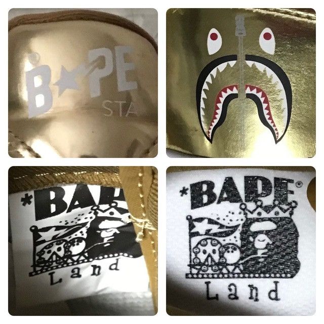 Bape × Nigo 2010 Shark Gold Foil BAPE STA Sneakers a bathing ape NIGO Size US 9 / EU 42 - 9 Thumbnail