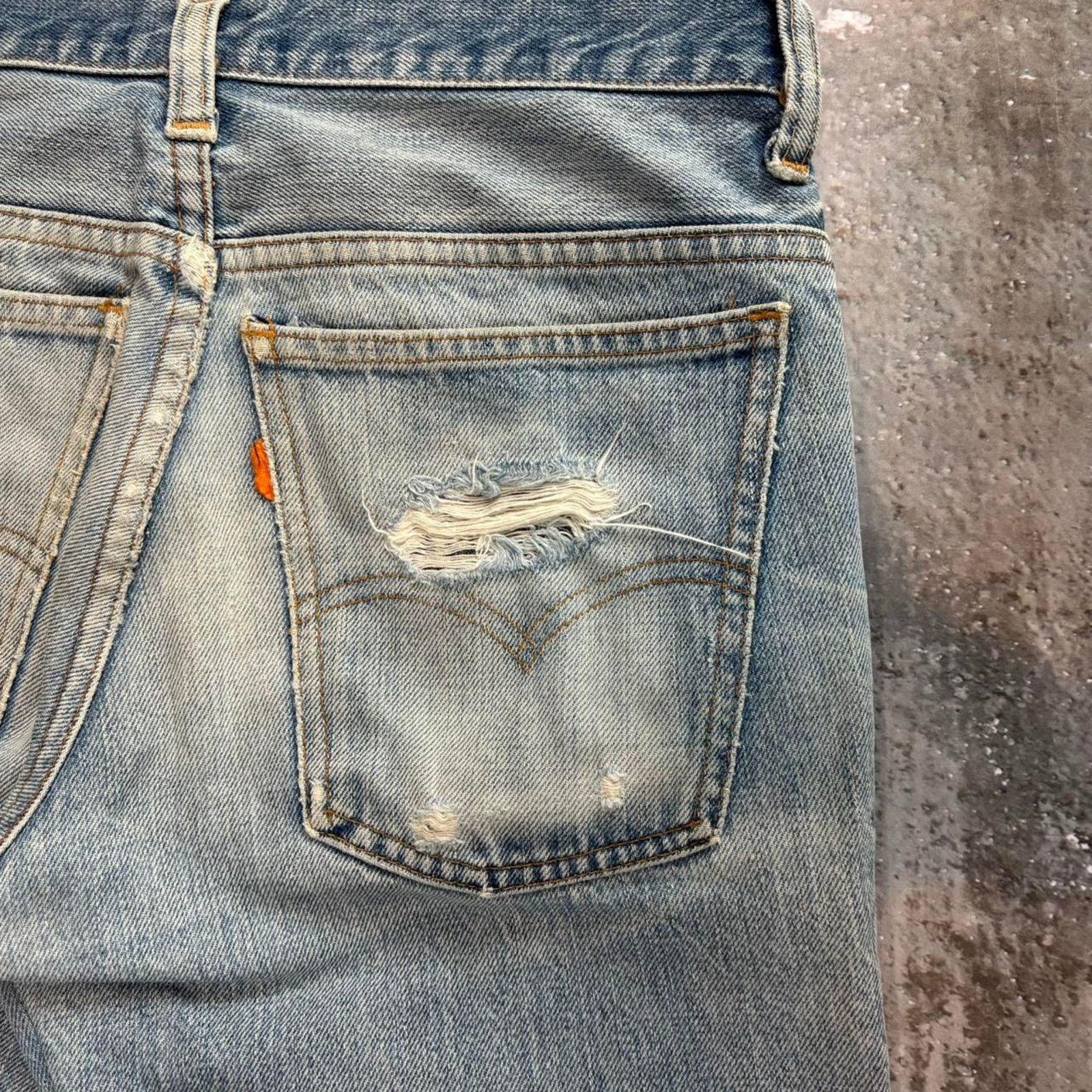 Levi's × Vintage Vintage 70s Levis Bell Bottoms Orange Tab Big E Distressed. Size 28" / US 6 / IT 42 - 5 Thumbnail