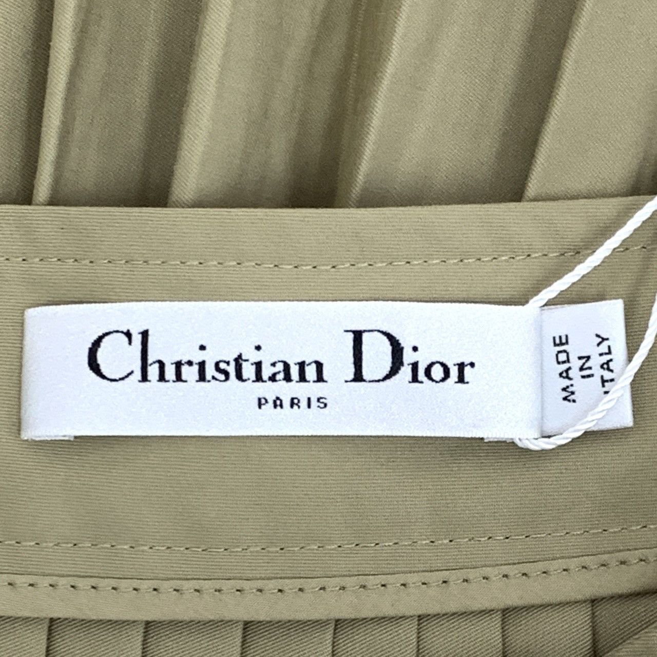 Dior Dior Khaki Pleated Mini Skirt K26WX Size 28" / US 6 / IT 42 - 6 Thumbnail