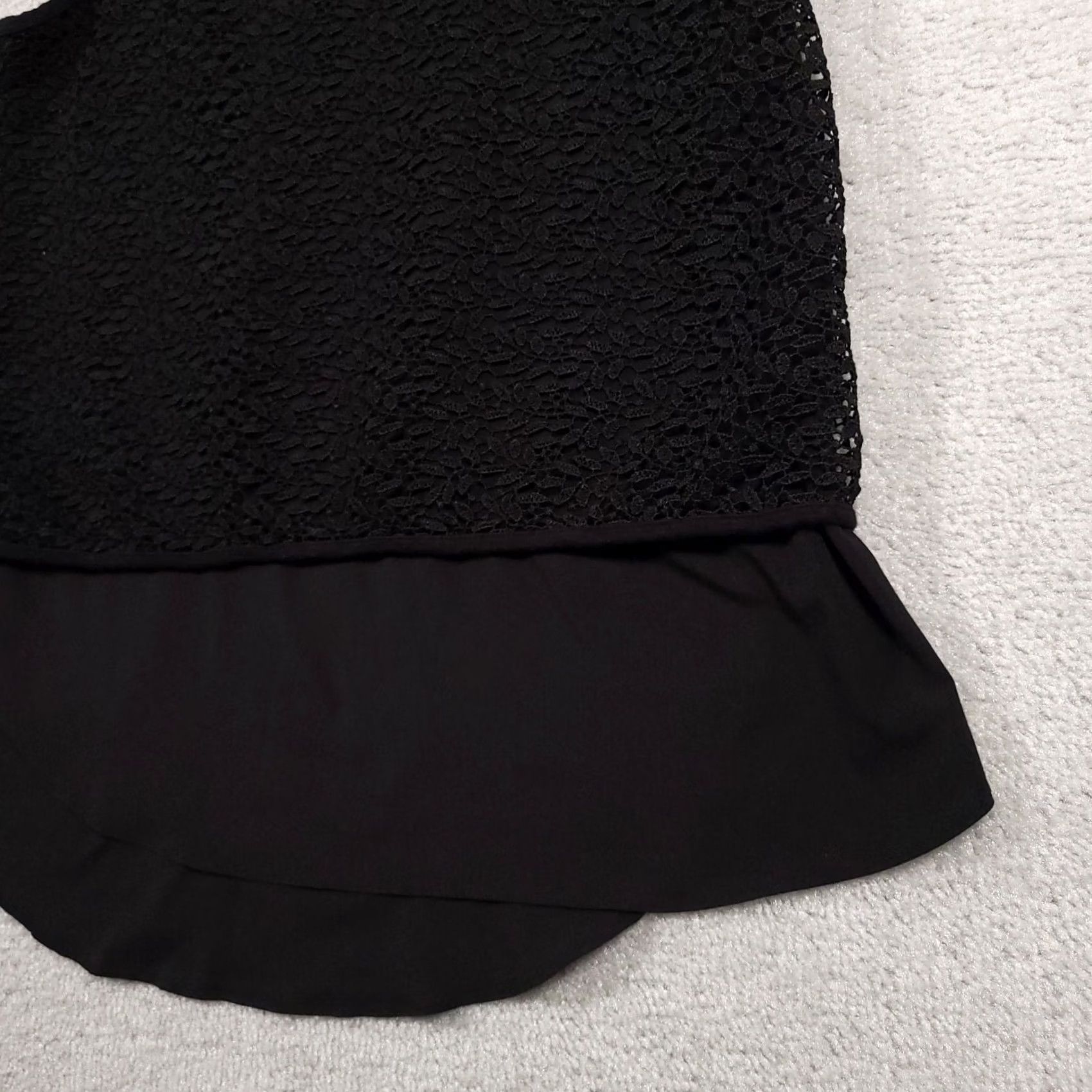 Apt. 9 VINTAGE Apt 9 Shirt Women's Medium Black Crochet Sleeveless Tank Round Hem Size M / US 6-8 / IT 42-44 - 4 Thumbnail