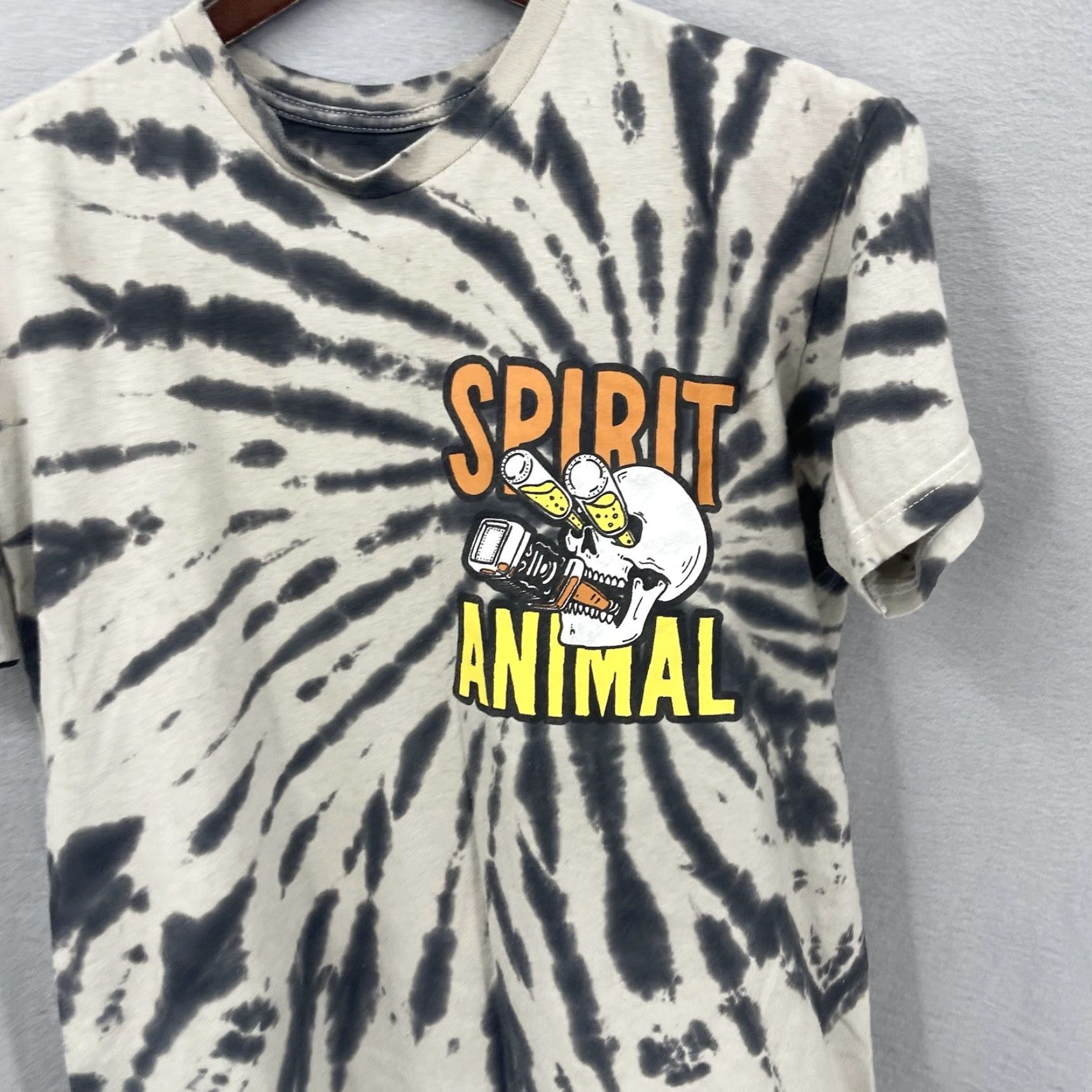 Vintage ALF T-Shirt Mens Small Gray 90s Skull Read As*holes Live Spirit Animal Tie-Dye Crew Neck Short Sleeve Cotton Jersey Vintage No Size US S / EU 44-46 / 1 - 5 Thumbnail
