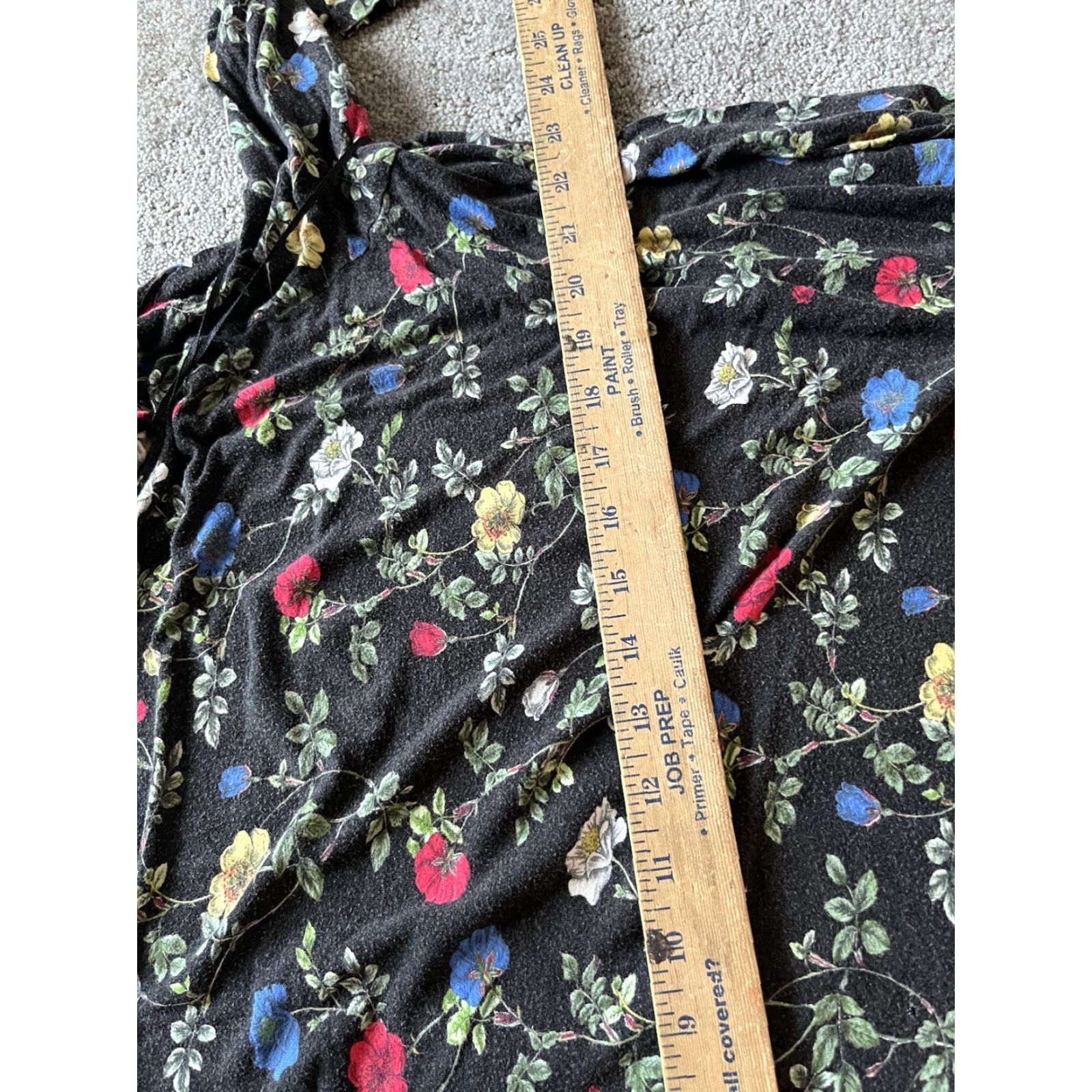 H&M H&M Women Black Floral Long Sleeve Top 3XL Rayon Casual Regular Fit Size XXL / US 16-18 / IT 52-54 - 4 Thumbnail
