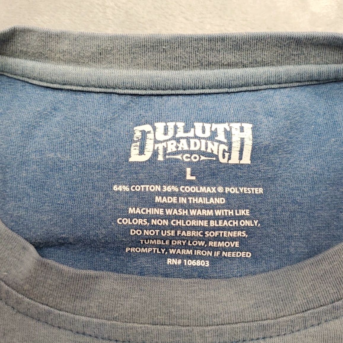 Vintage Duluth Trading T Shirt Mens Large Nice Fade Blue Work Trades Pocket Crew Tee Size US L / EU 52-54 / 3 - 4 Thumbnail