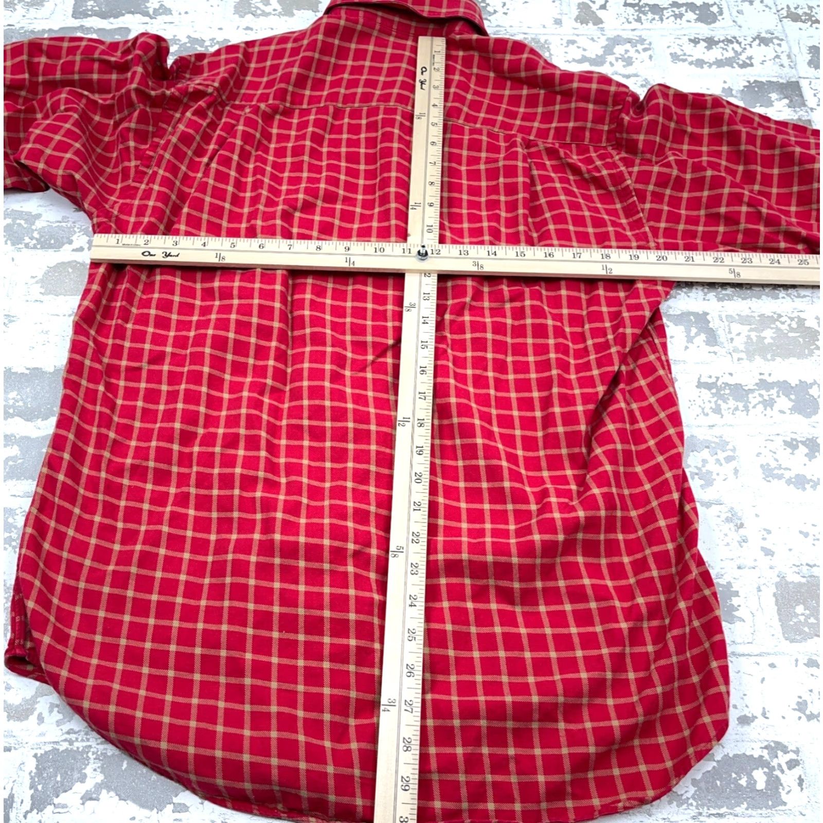 Orvis Orvis Button-Up Shirt Men Medium Red Plaid Flannel Pocket Casual Warm Weather All Seasons Regular Fit Shirt Men Size 42R - 7 Thumbnail