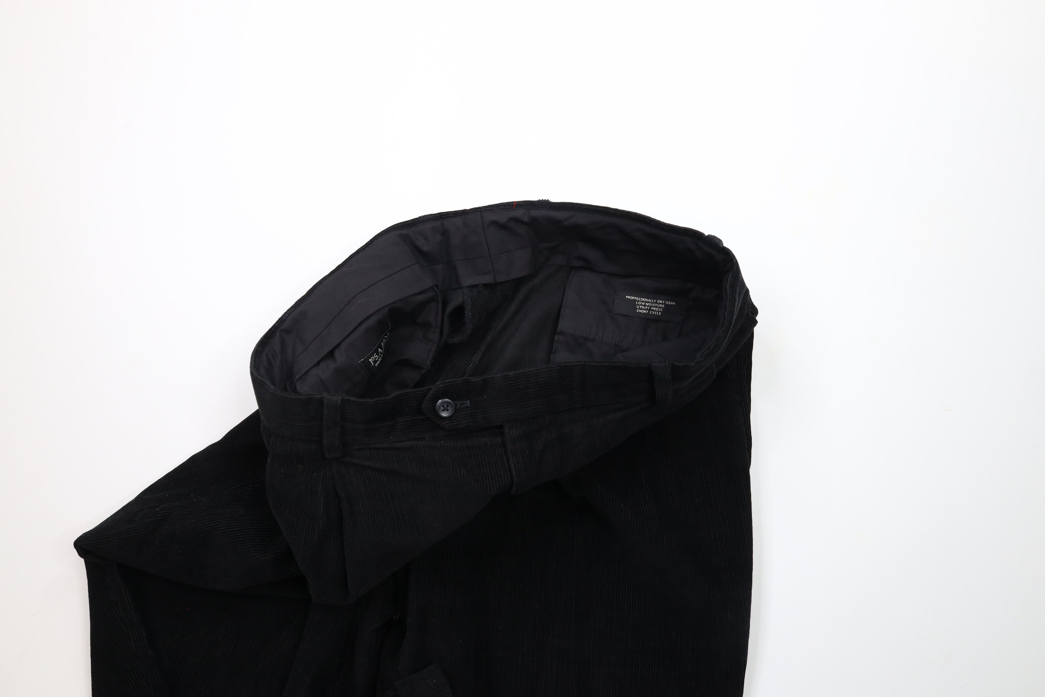 Vintage Vintage 90s Streetwear Cuffed Wide Leg Corduroy Pants Black Size US 36 / EU 52 - 7 Thumbnail