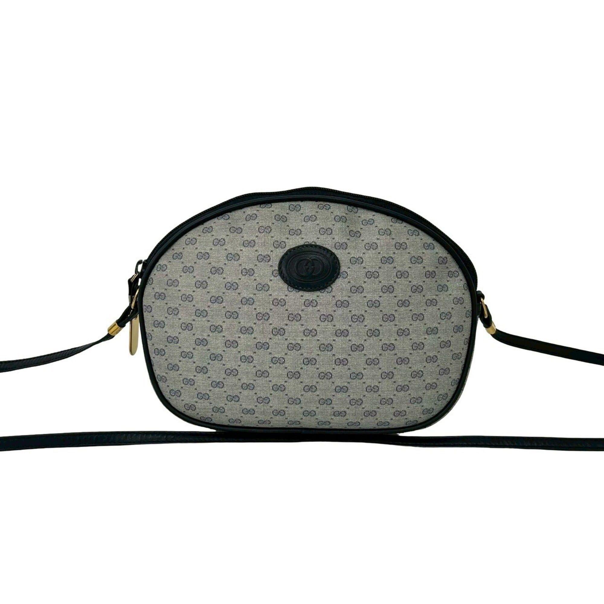 Gucci GUCCI Vintage Micro GG Logo Leather Mini Shoulder Bag/Pouch, Navy, 35898 Size ONE SIZE - 1 Thumbnail