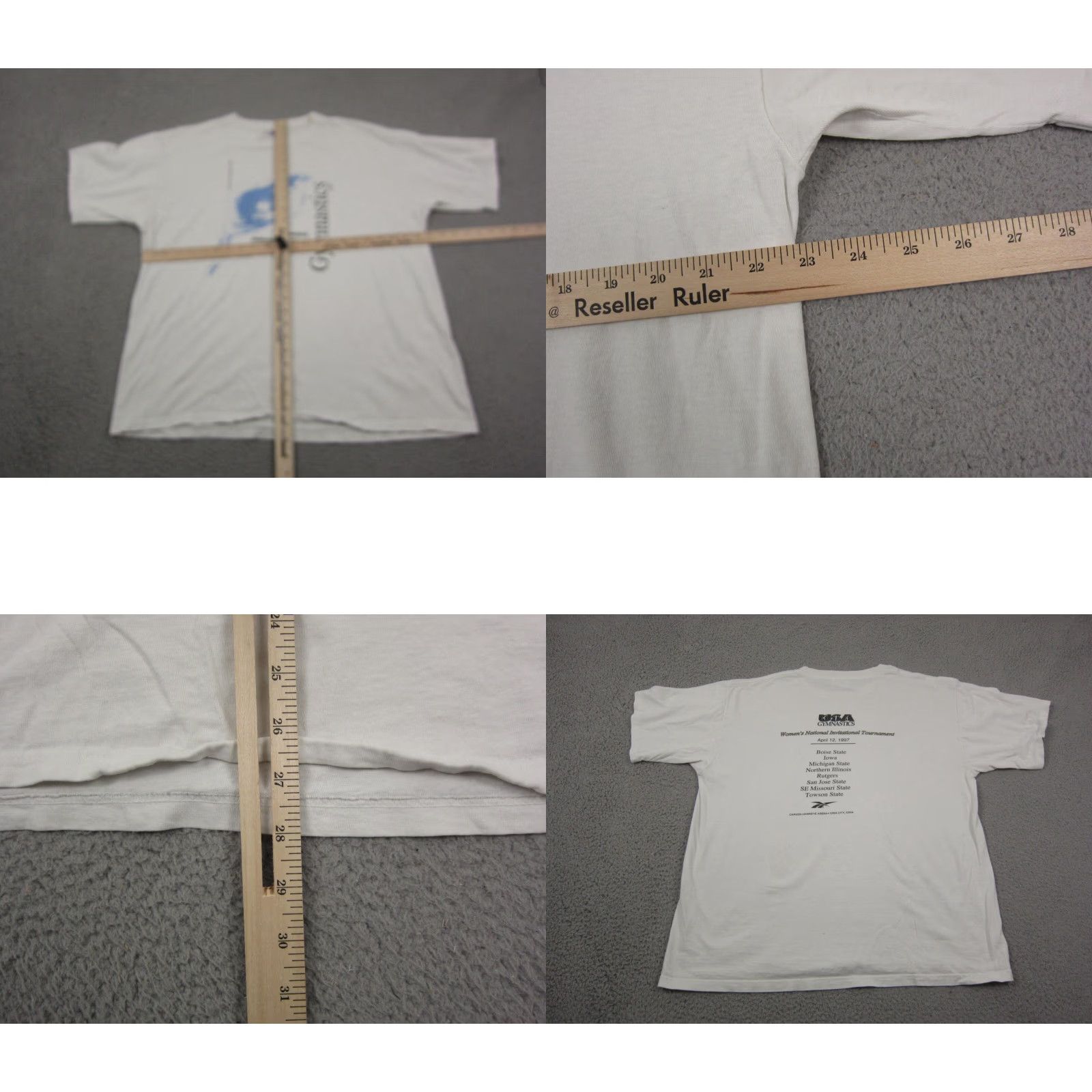 Reebok VINTAGE Reebok Shirt Mens XL White 90s City Classic American T-Shirt Size US XL / EU 56 / 4 - 8 Thumbnail