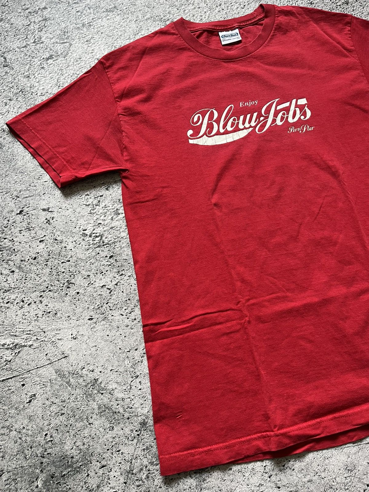 Vintage Vintage 90s Enjoy BlowJobs PornStar T-shirt made in USA Size US L / EU 52-54 / 3 - 3 Thumbnail