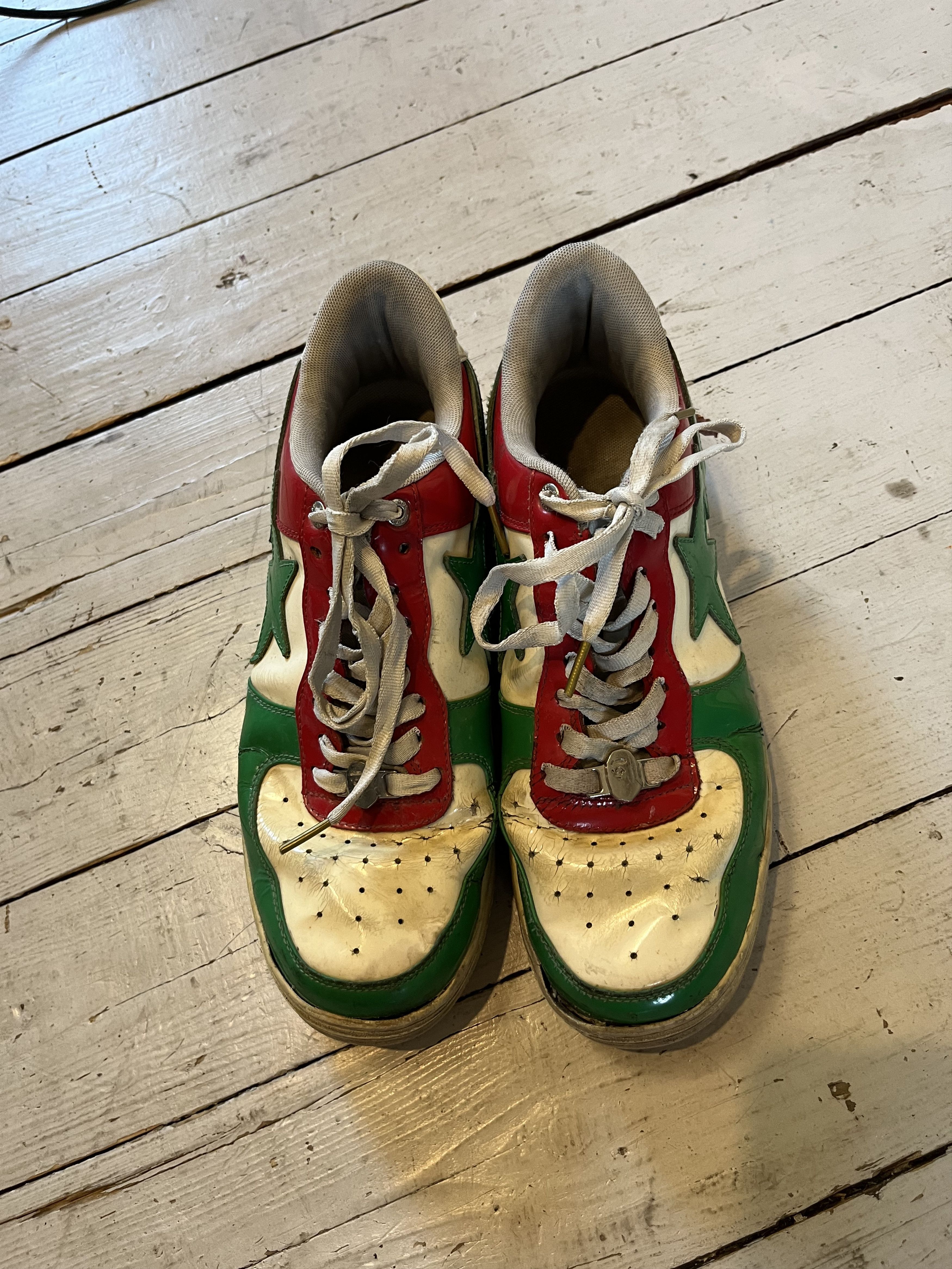 Bape Bape Sta Bapesta Italia Mexico Red Green White Size US 11 / EU 44 - 4 Thumbnail