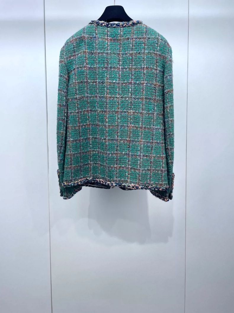 Chanel Chanel 23A The same green plaid jacket of Quan Zhilong 2504 Size XS / US 0-2 / IT 36-38 - 2 Thumbnail
