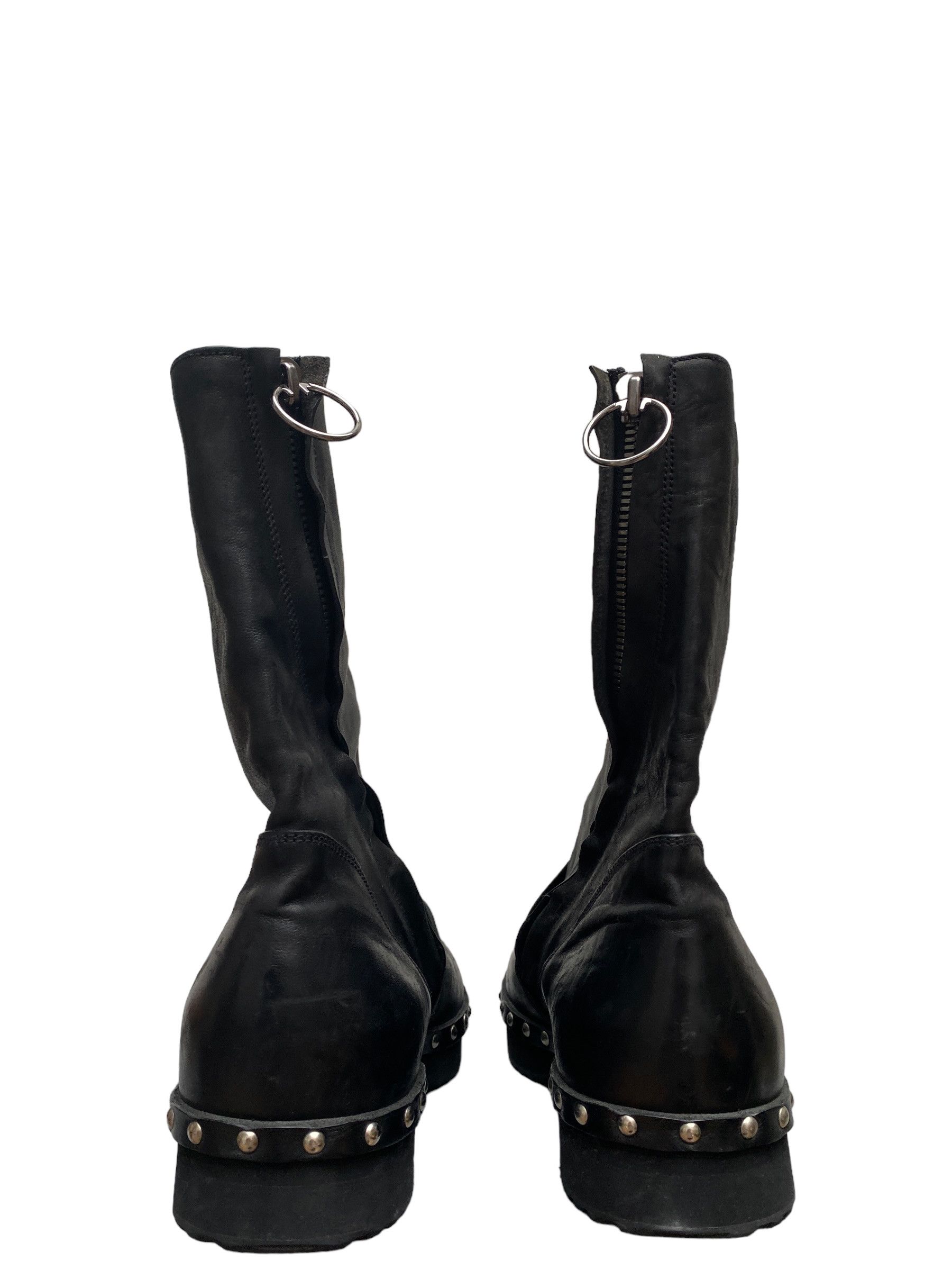 Premiata Black Leather Strap Studded boots Size US 10 / EU 43 - 4 Thumbnail