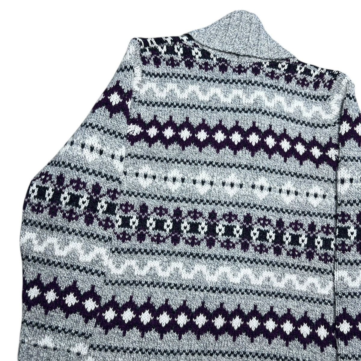 L.L. Bean NWT LL Bean 100% Lambs Wool Fair Isle Long Sweater Cardigan Size L / US 10 / IT 46 - 20 Thumbnail