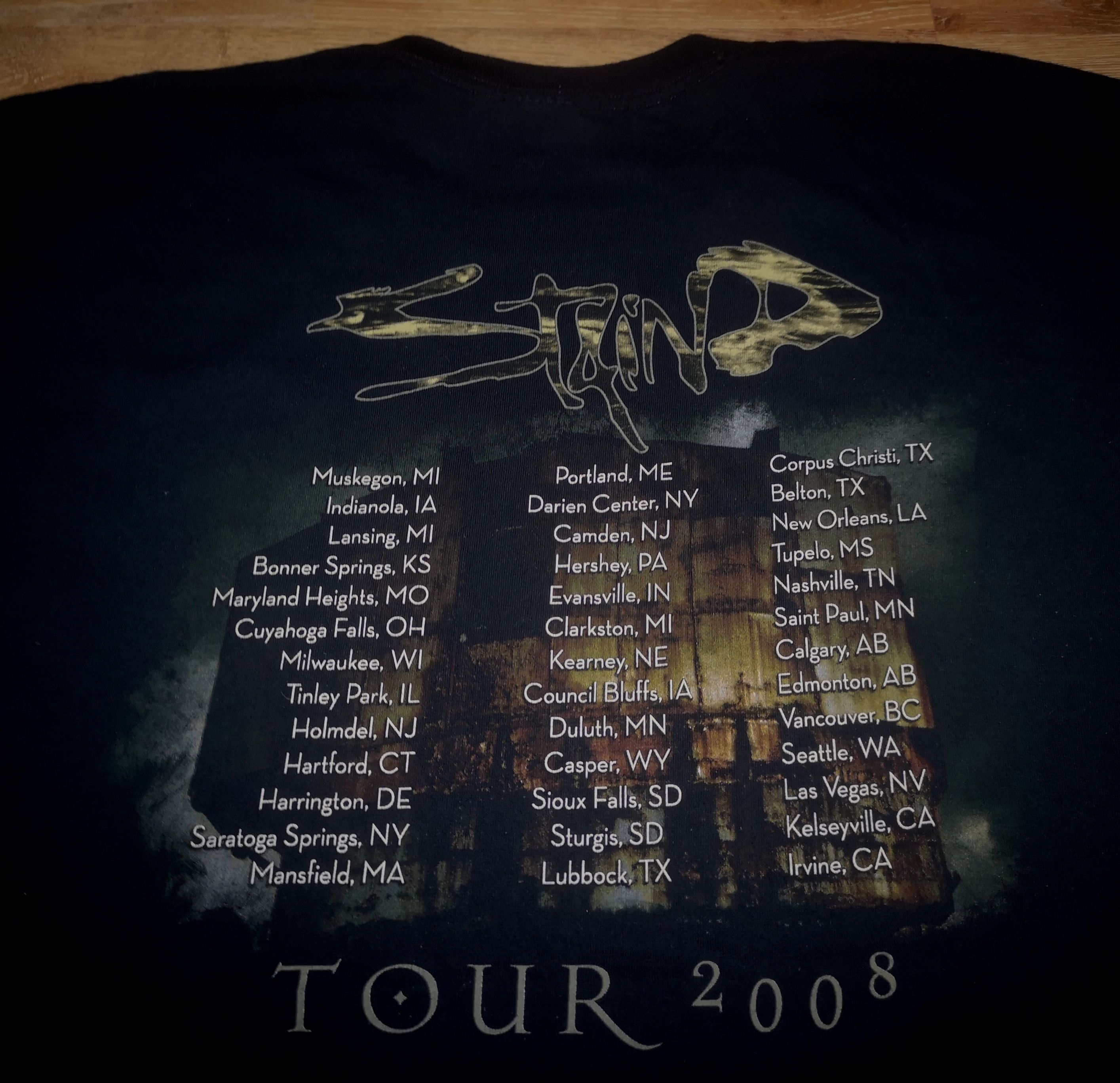 Band Tees × Vintage Vintage OG y2k STAIND Band 2008 Tour Concert Promo T Shirt Size US XXL / EU 58 / 5 - 5 Thumbnail