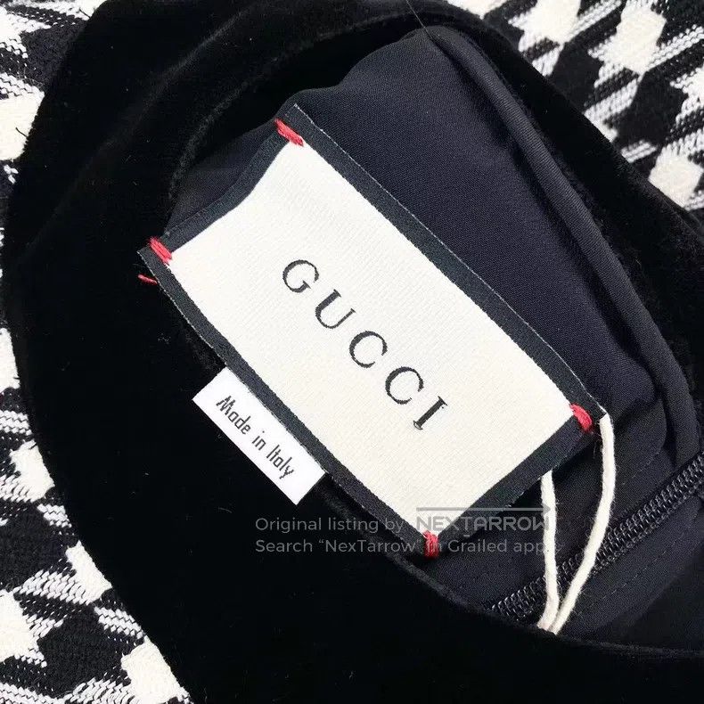 Gucci Gucci Thousand-bird checkered wool shawl dress Size XS / US 0-2 / IT 36-38 - 4 Thumbnail