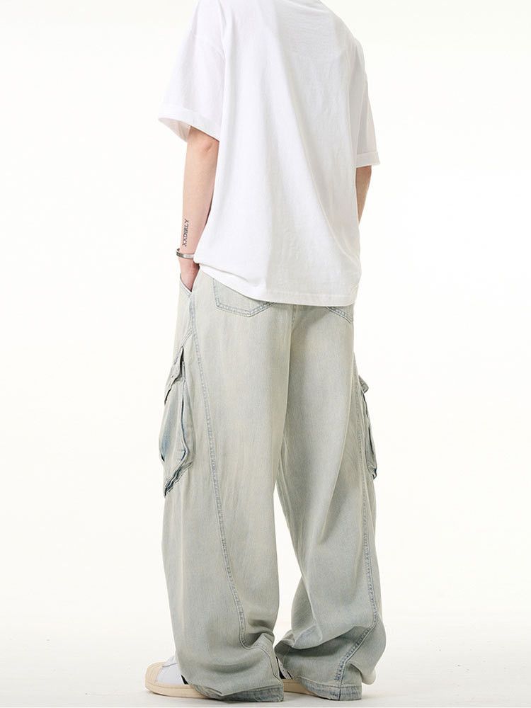 Japanese Brand × Jean American retro washed men's straight versatile work jeans Size US 32 / EU 48 - 3 Thumbnail