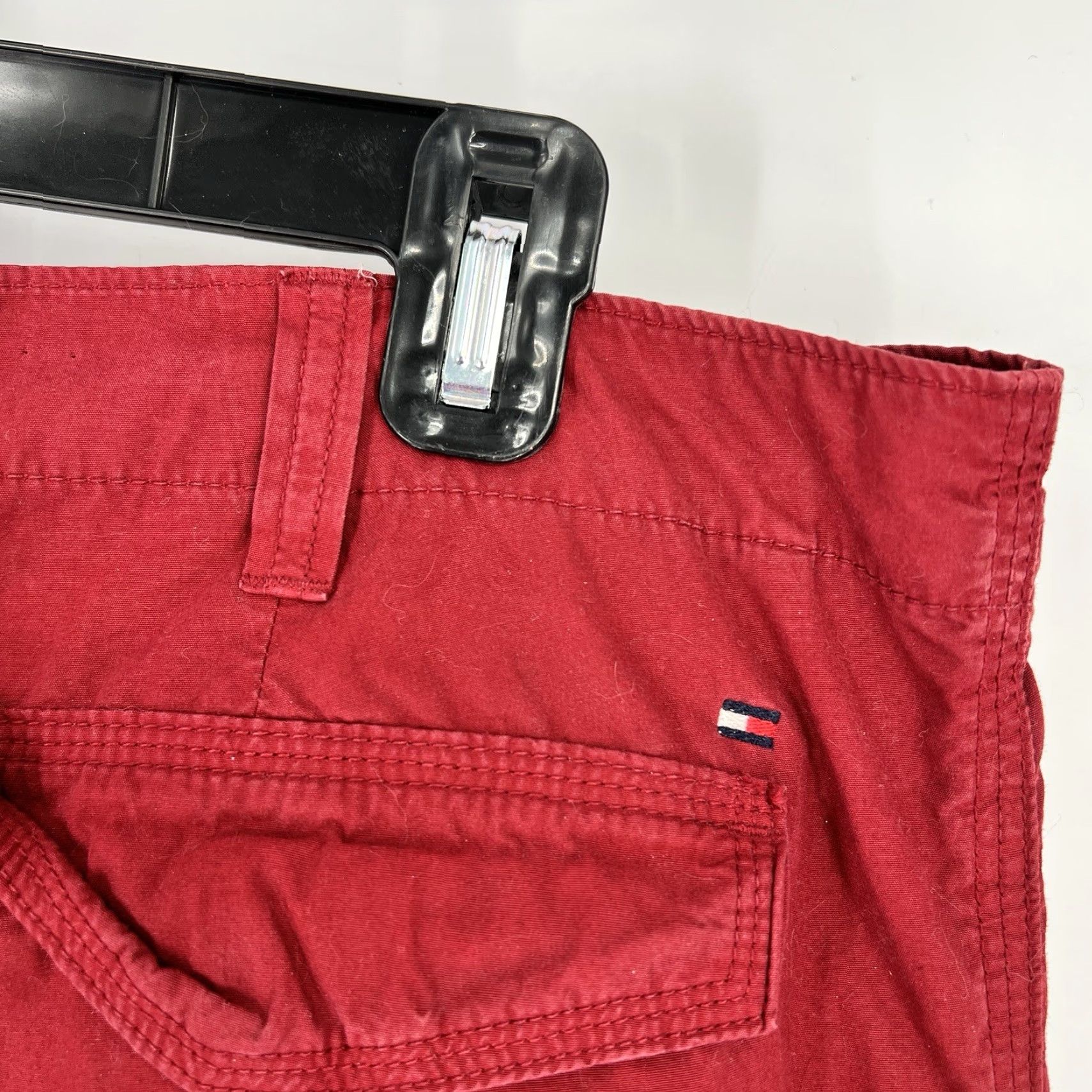 Tommy Hilfiger Tommy Hilfiger Cargo Pants Mens 34x31 Red Straight Leg Utility Casual Hiking Y2K Size US 34 / EU 50 - 4 Thumbnail