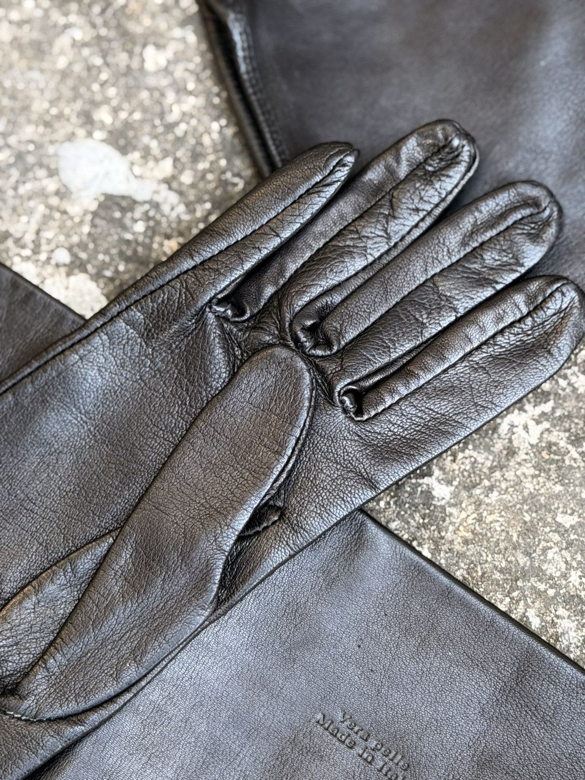 Maison Margiela Maison Margiela Line 11 Black Leather Belt Glove Size ONE SIZE - 4 Thumbnail