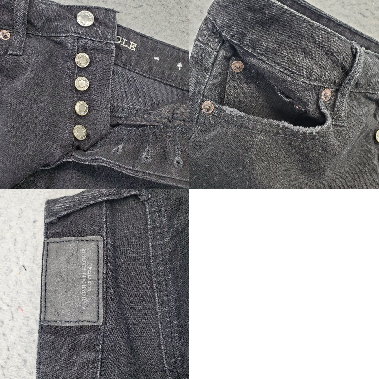 American Eagle Outfitters American Eagle Outfitters Denim Mini Skirt Womens Size 0 Black Button Fly Raw Hem Mini Skirt Womens Black Denim Short Size 25" / US 0 / IT 36 - 8 Thumbnail