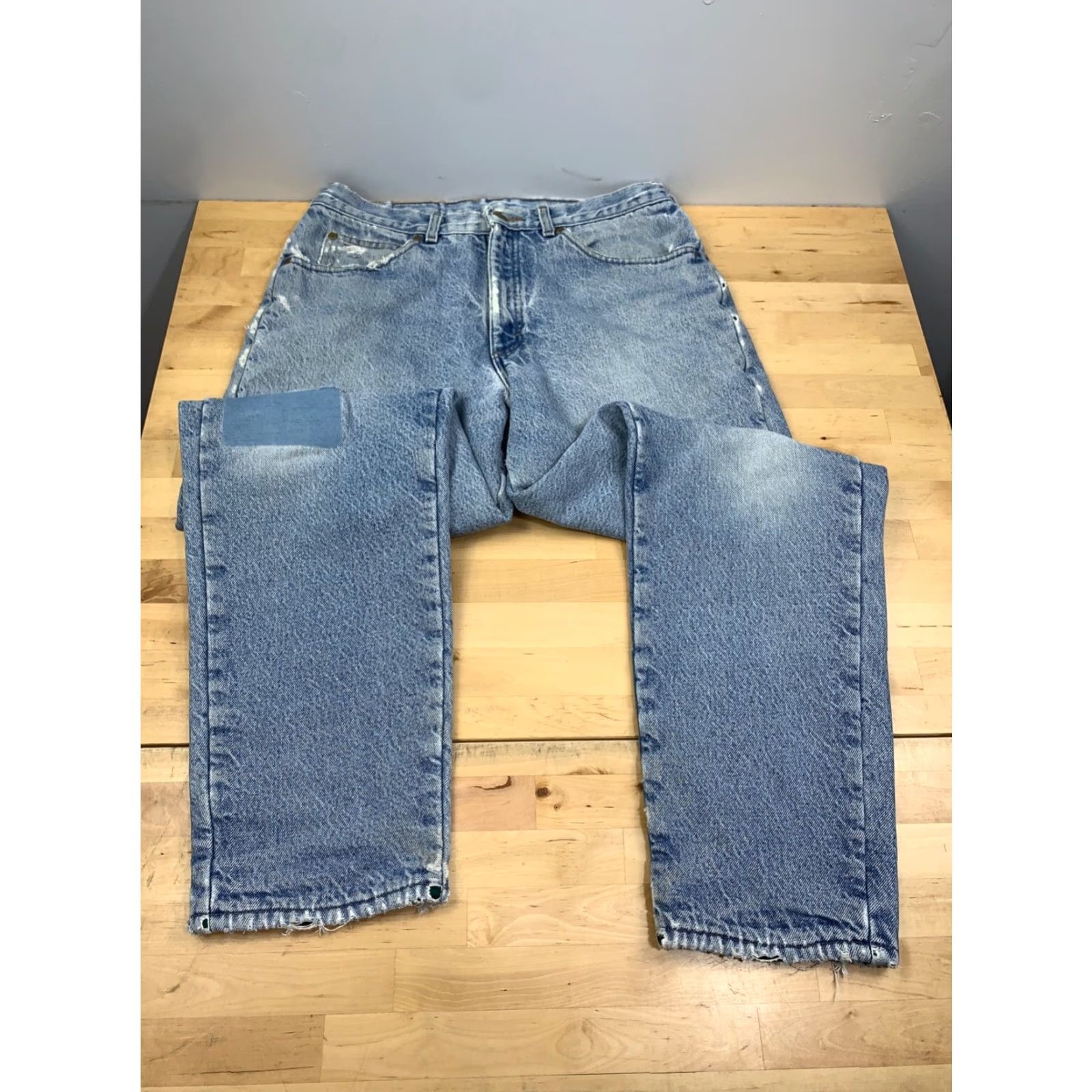 Vintage VINTAGE L.L. Bean Denim Jeans Mens 32x30 Blue Straight 90s Nature USA Lined Jeans Regular 30in Inseam Men Size US 32 / EU 48 - 2 Thumbnail