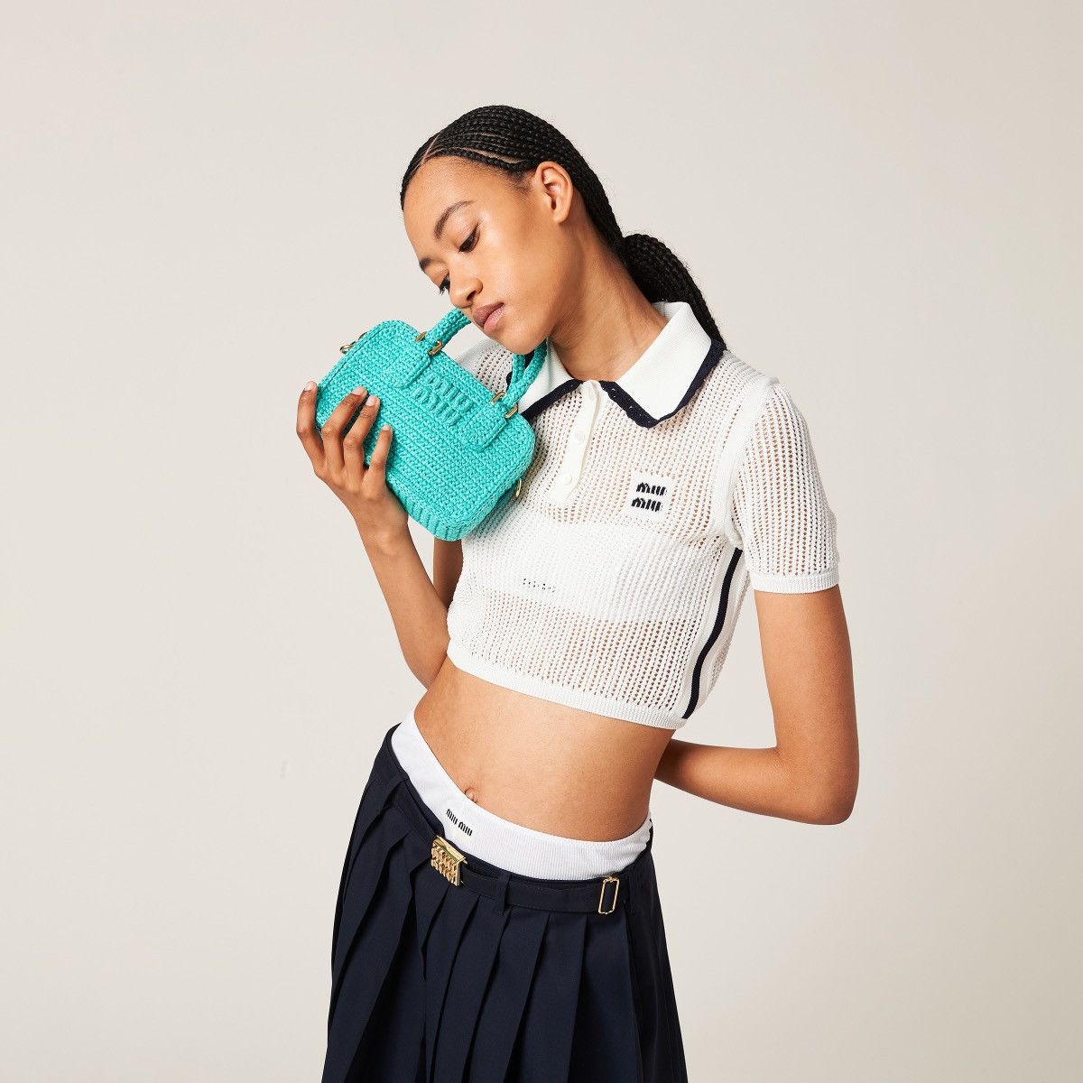 Miu Miu Miu Miu Arcadie Crochet top-handle bag Size ONE SIZE - 5 Thumbnail