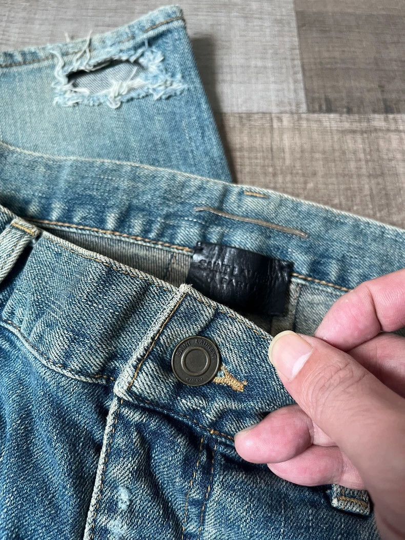 Saint Laurent Paris saint laurent slp classic ripped denim jeans-2507 Size US 31 - 2 Thumbnail