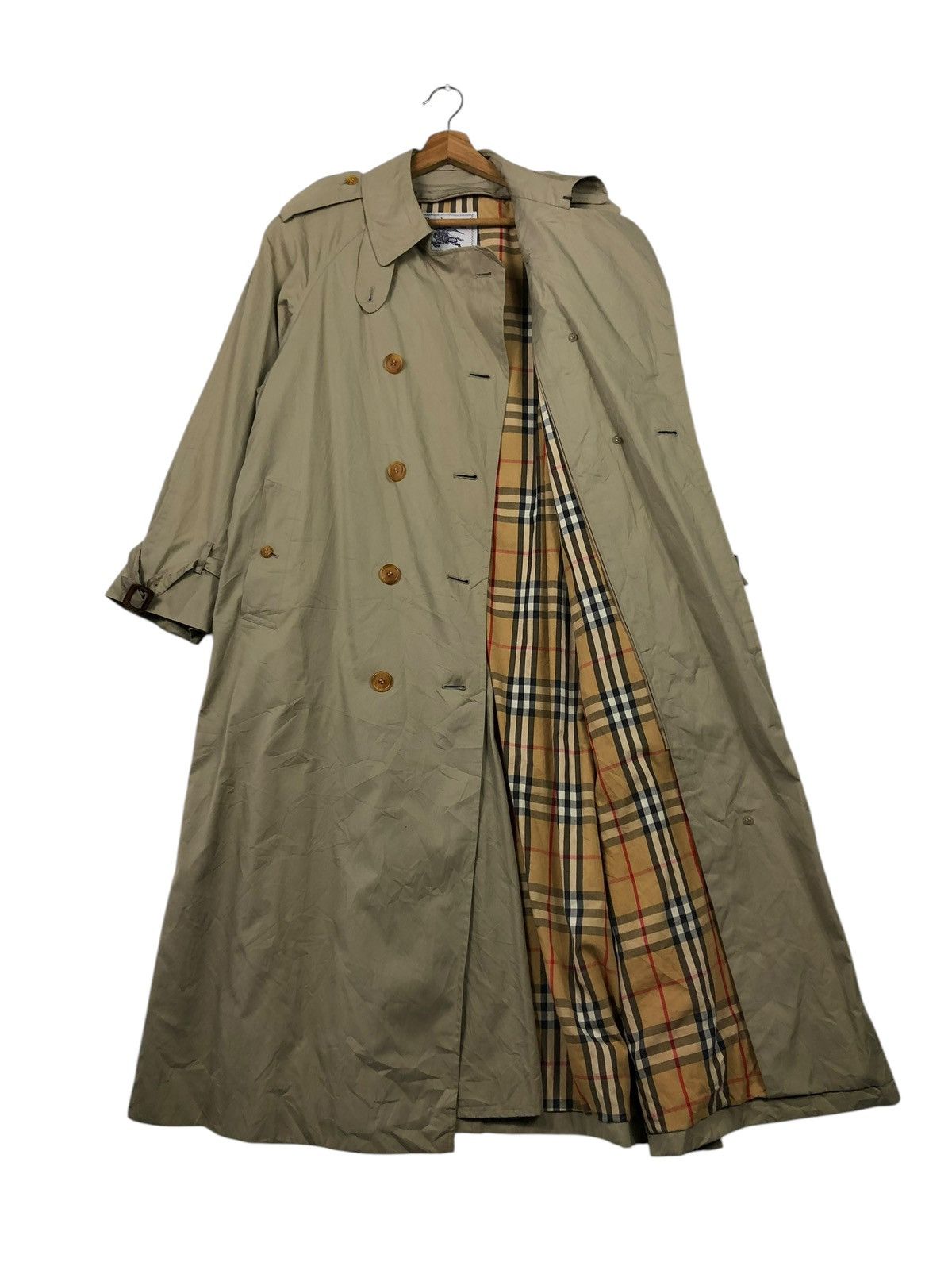 Burberry 🔥VINTAGE LONG JACKET TRENCH COAT BURBERRYS NOVA CHECK Size US M / EU 48-50 / 2 - 1 Thumbnail