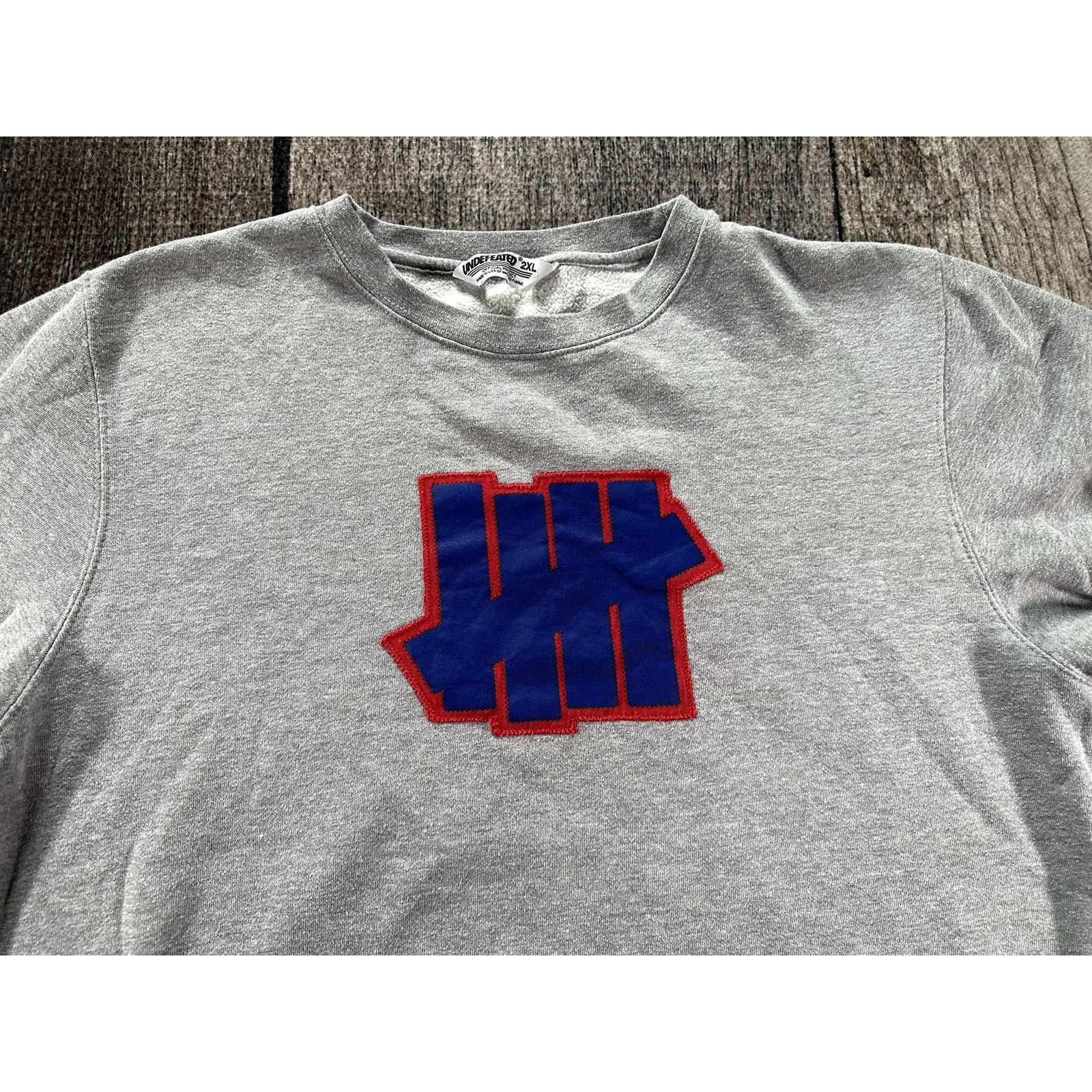 Undefeated Undefeated Heather Gray Sweatshirt Blue five strikes XXL Size US XXL / EU 58 / 5 - 2 Thumbnail