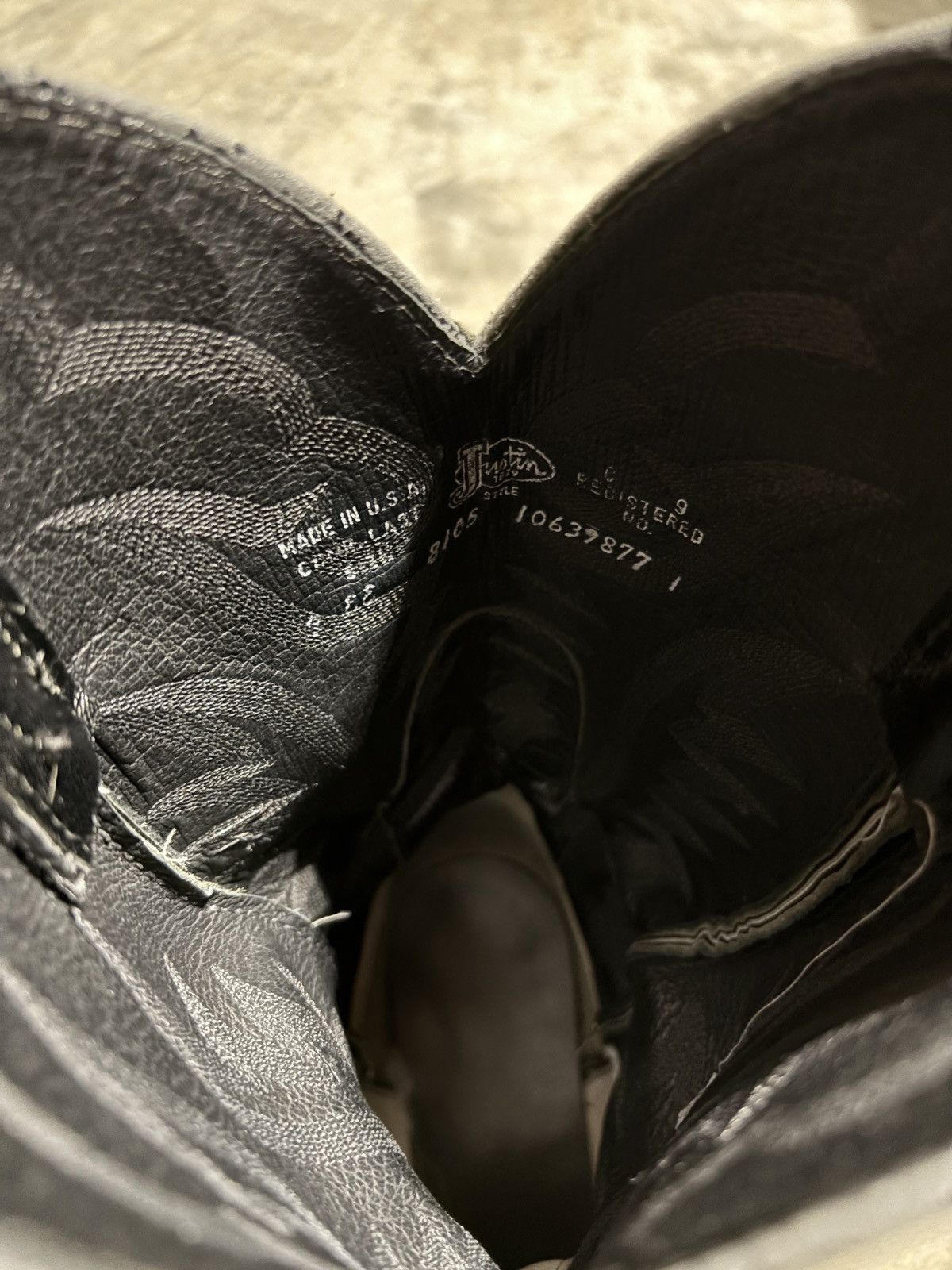 Justin Boots Vtg Justin Teju Lizard Cowboy Boots Size US 9 / EU 42 - 6 Thumbnail