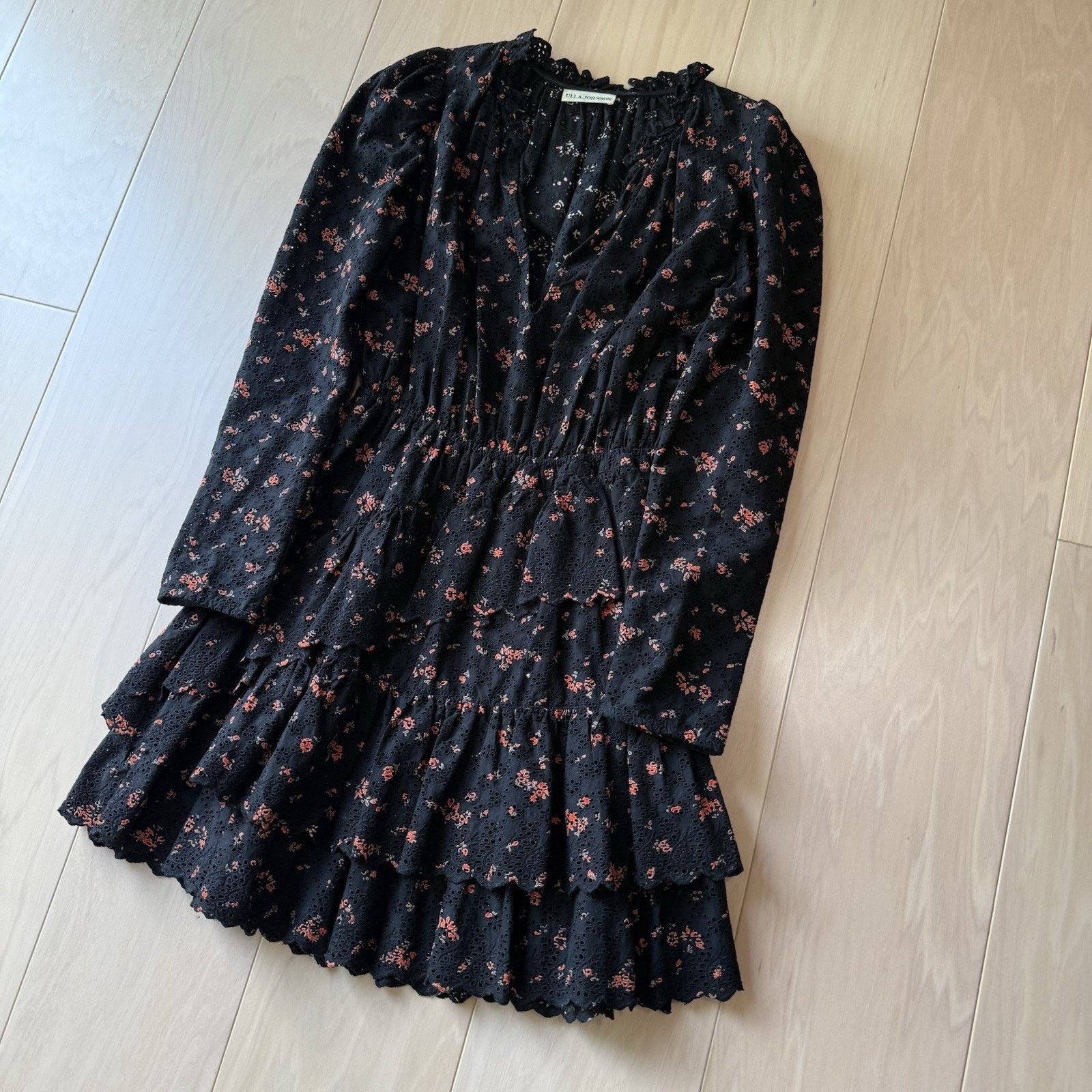 Ulla Johnson Ulla Johnson Josette Dress Women's 0 Black Floral Glam Boho Size XS / US 0-2 / IT 36-38 - 9 Thumbnail