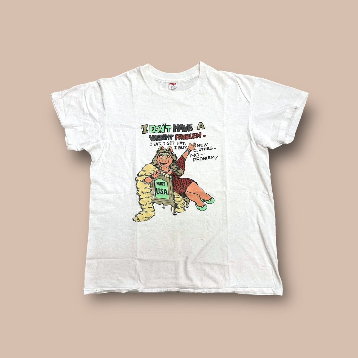 Vintage Vintage 80's "Miss Piggy" Hanes Tee Size US L / EU 52-54 / 3 - 1 Thumbnail