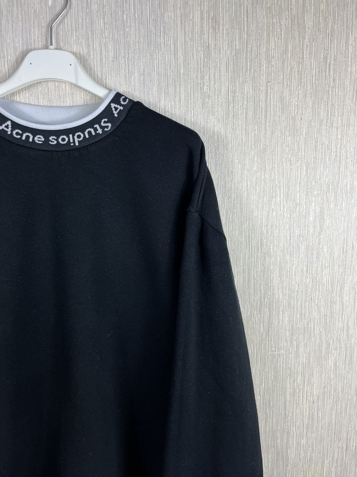 Acne Studios Acne Studios flogho neck logo oversized sweatshirt crewneck Size US XXS / EU 40 - 4 Thumbnail
