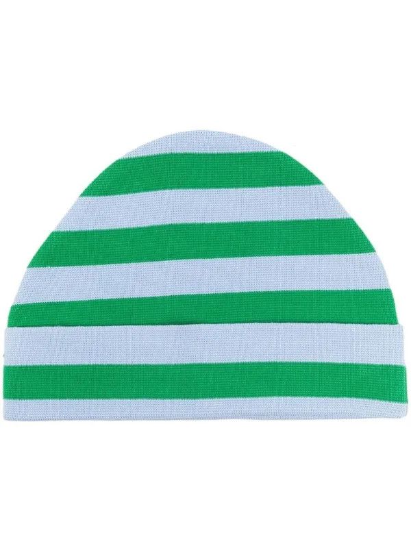 Sunnei o1mle0325 Size: OS / Unisex Striped Knit Hat / Cap Size ONE SIZE - 1 Thumbnail