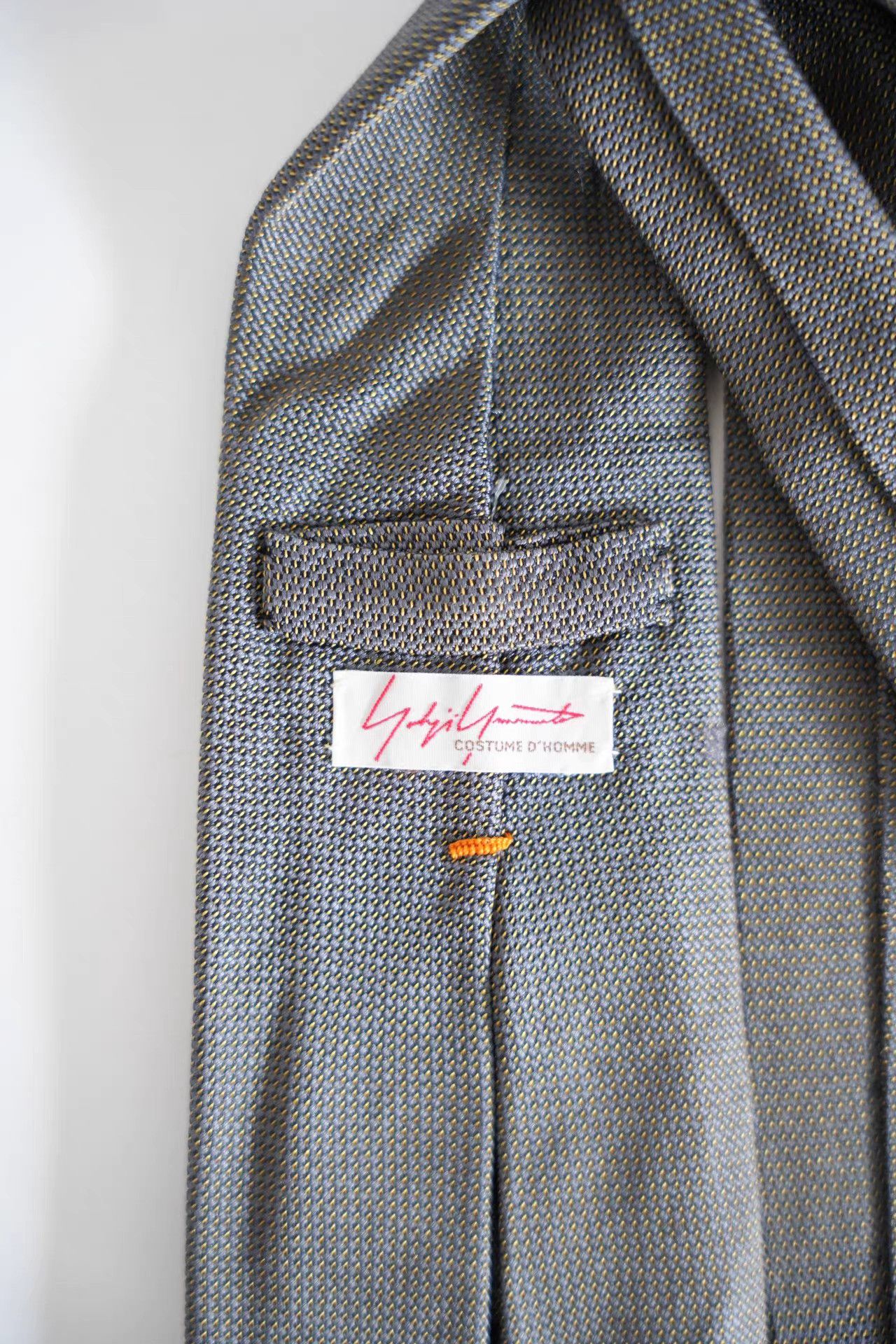 Yohji Yamamoto Yohji Yamamoto Gray & White Dot Silk Tie K4 Size ONE SIZE - 2 Thumbnail
