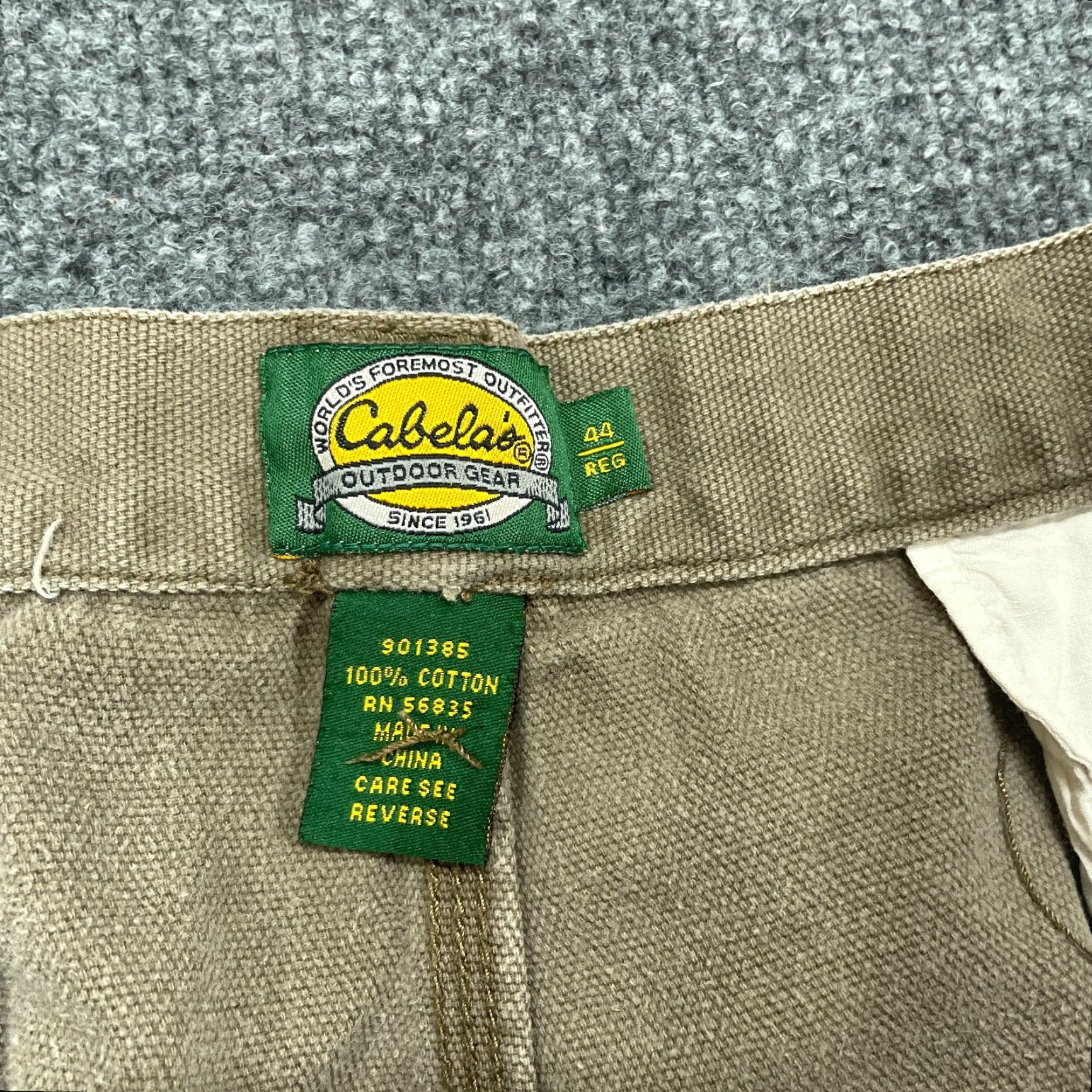 Vintage Cabelas Pants Mens 44 Brown Tan Canvas Workwear 40x31 Carpenter Grunge Boy Mens Size US 40 / EU 56 - 4 Thumbnail